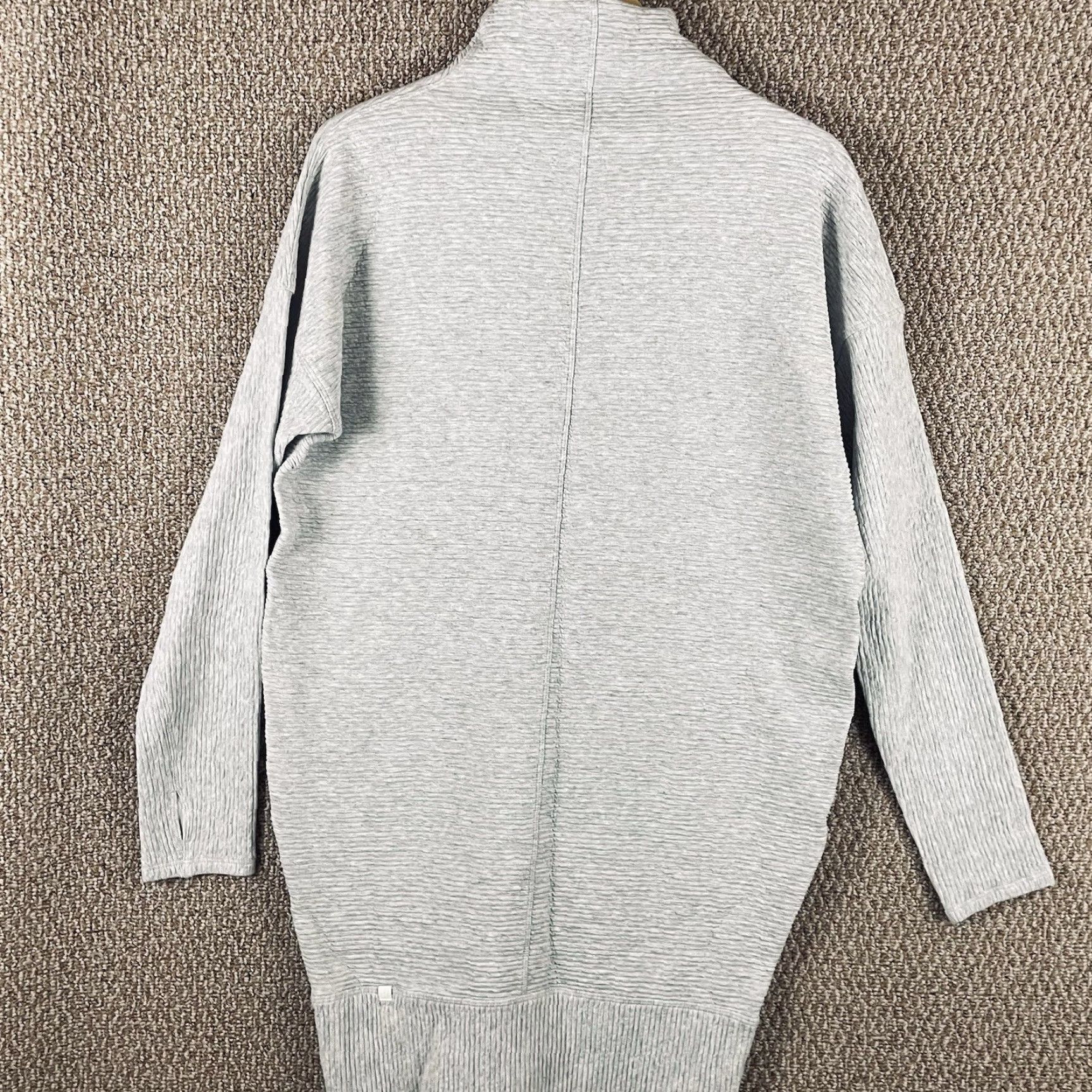 Lululemon Lululemon Dress Shirt Women Knee Length Heathered Ribbed Mock Neck Pullover Knit Cotton Blend Spandex Size 8 Gray Size M / US 6-8 / IT 42-44 - 6 Thumbnail