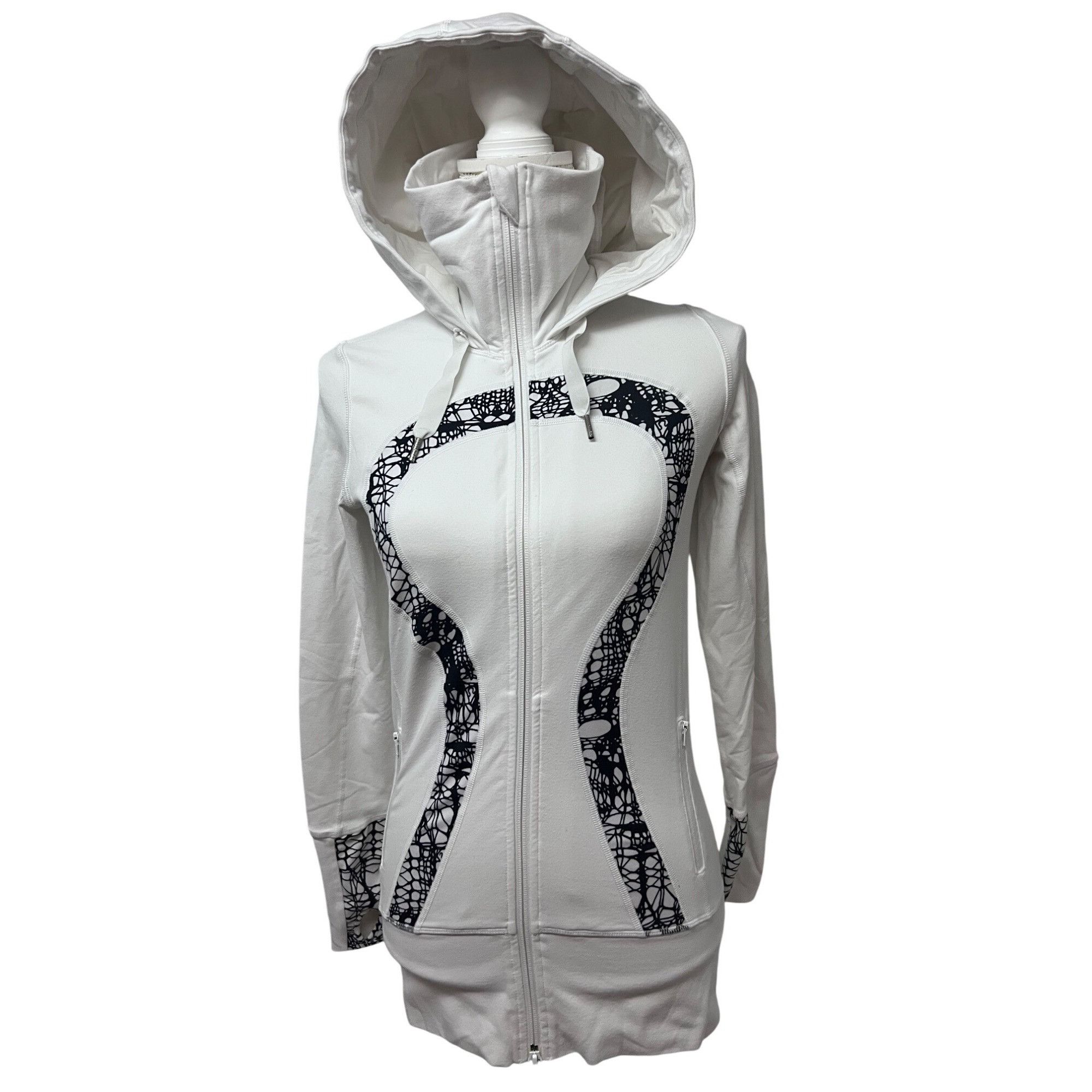 Lululemon Lululemon Womens White Scuba Hoodie Zip Up Jacket Sz 4 Zip P Size S / US 4 / IT 40 - 6 Thumbnail