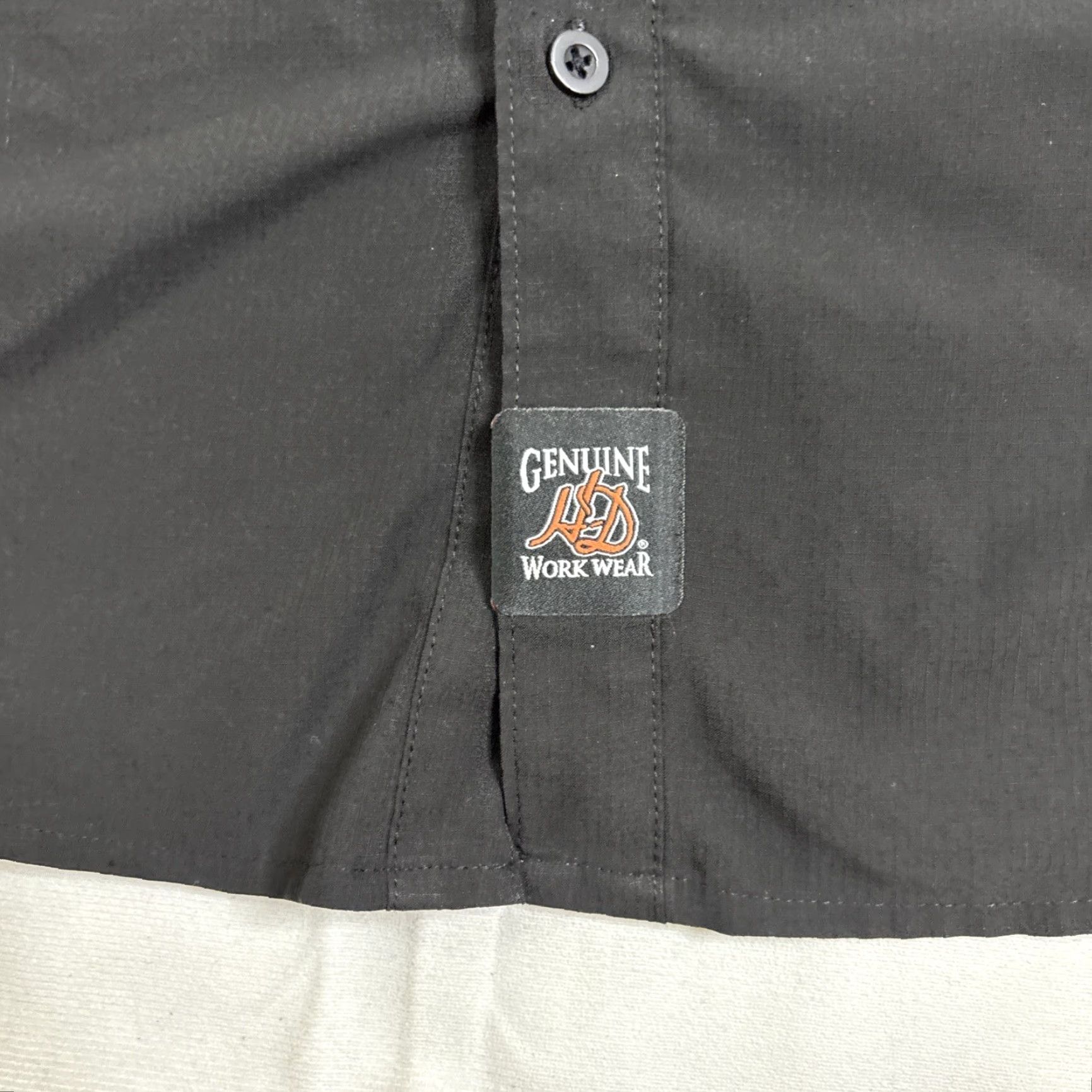 Harley Davidson Harley-Davidson Shirt Men Team Member Button Up Motorcycle Biker Short Sleeve XL Black Cotton Polyester Graphic Print Button Embroidered Collared入り Size US XL / EU 56 / 4 - 4 Thumbnail