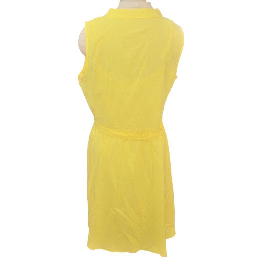 Designer CT515 Studio One New York Yellow Mini Button Down Dress 12 Size XL / US 12-14 / IT 48-50 - 3 Thumbnail