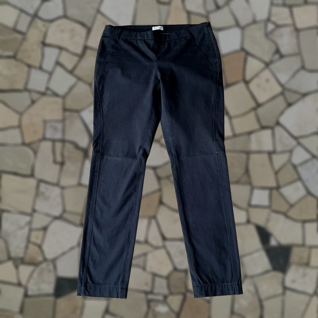 Brunello Cucinelli Brunello Cucinelli Slim Straight Cotton Trousers Distressed Womens USA 6 Size 28" / US 6 / IT 42 - 1 Thumbnail