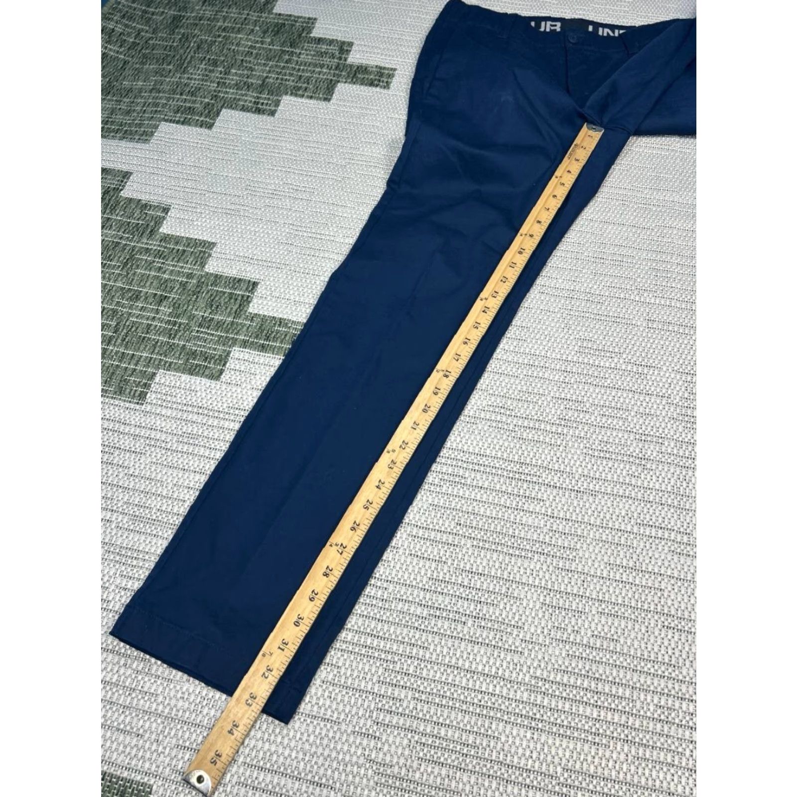 Under Armour Under Armour Chino Pants Mens 34x34 Blue Cotton Mid Rise Stretch Straight Leg Size US 34 / EU 50 - 3 Thumbnail