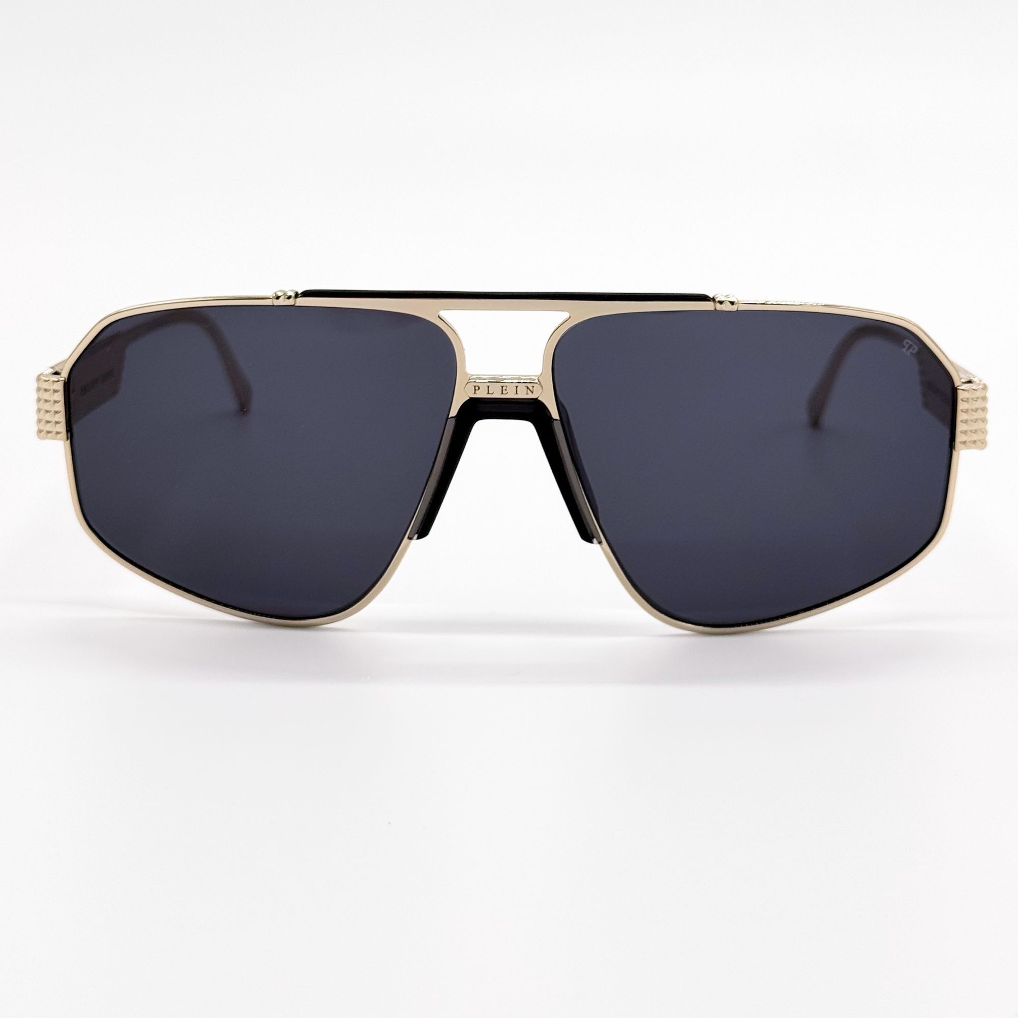 Philipp Plein NEW PHILIPP PLEIN SUNGLASSES SPP106M 302 PILOT GOLD/GRAY MEN Size ONE SIZE - 3 Thumbnail