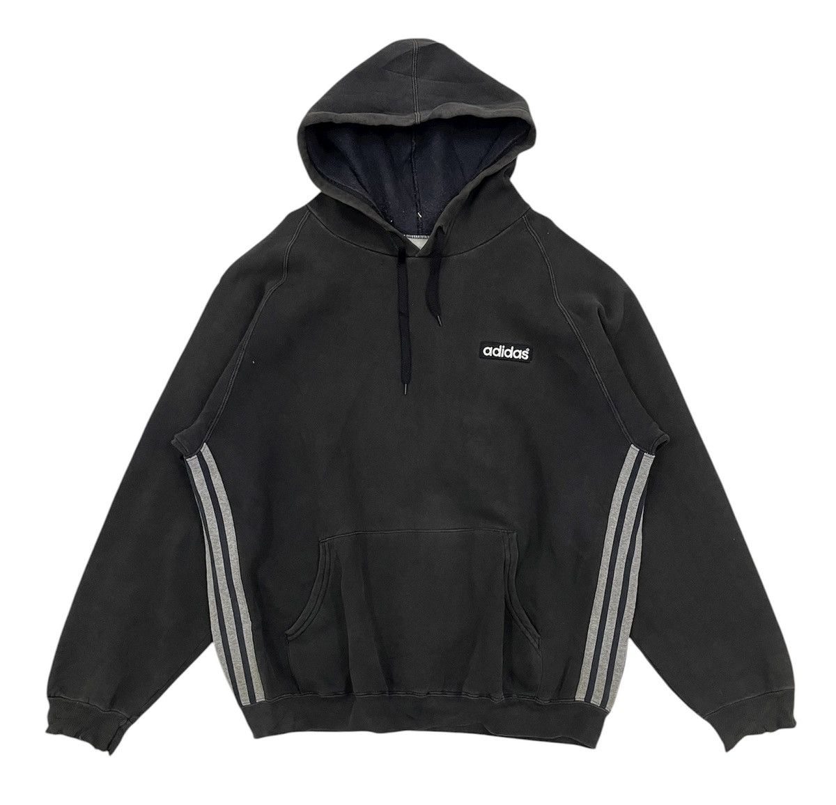 Adidas Vintage 90s Adidas Side Tape Hoodie Made in Usa Size US M / EU 48-50 / 2 - 1 Thumbnail