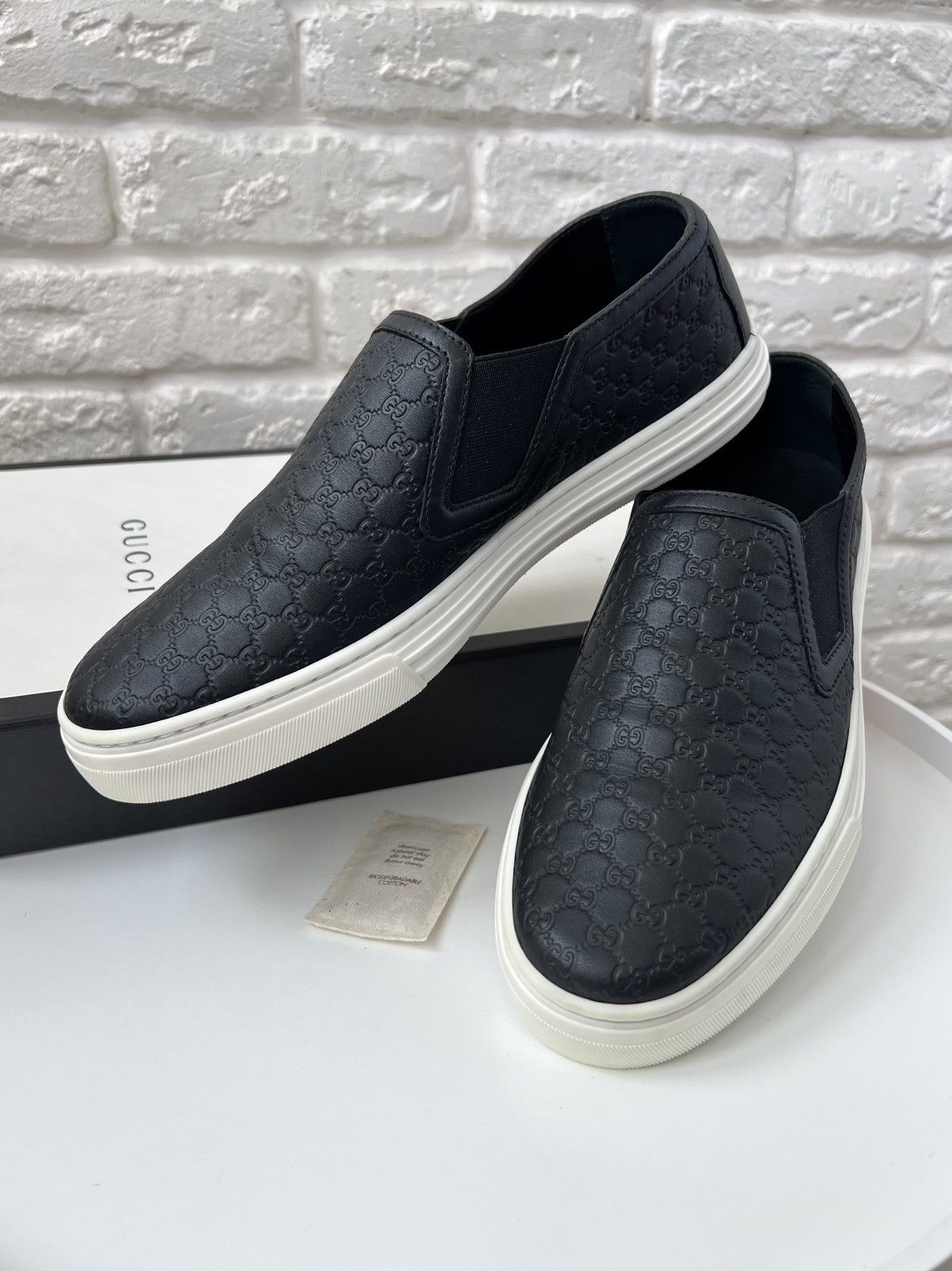 Gucci Gucci GG Microguccissima Leather Slip On Sneakers Shoes Size US 7.5 / IT 37.5 - 1 Thumbnail