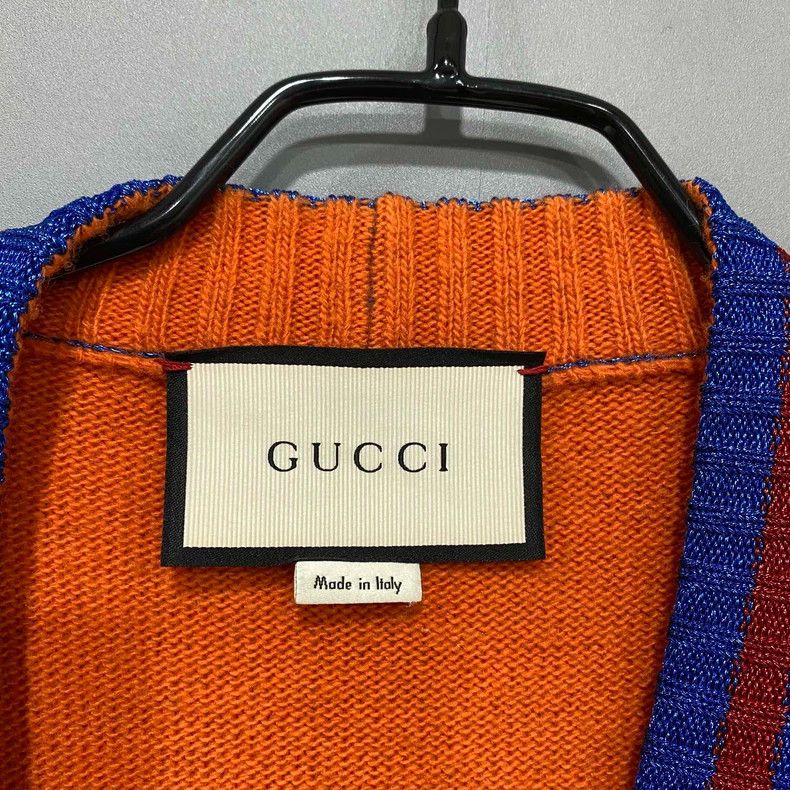 Gucci Gucci Orange wool cardigan coat 2506-Nextarrow Size S / US 4 / IT 40 - 4 Thumbnail