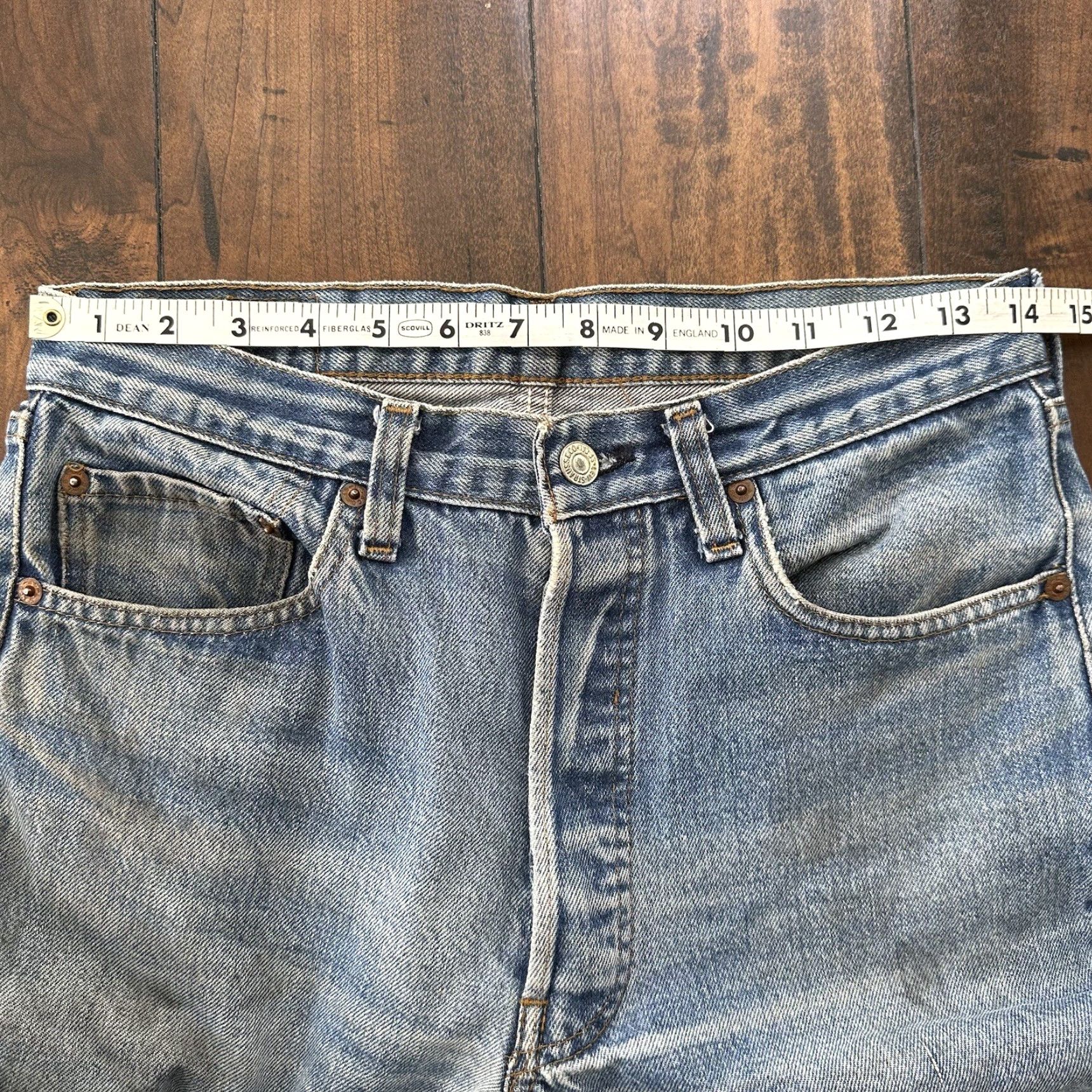 Levi's Vintage Levi's 501 Jeans Men Adult Regular Medium Blue 80s Redline Selvedge 70s Straight Fit Denim Size US 28 / EU 44 - 6 Thumbnail