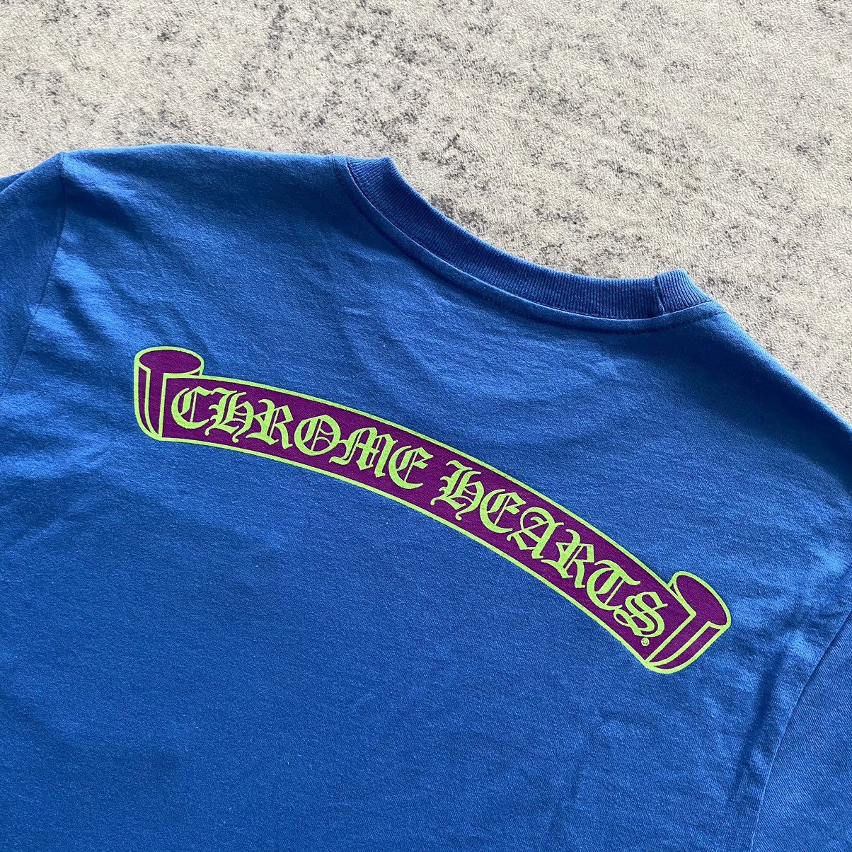 Chrome Hearts CHROME HEARTS Scroll Logo T-Shirt blue Size M / US 6-8 / IT 42-44 - 4 Thumbnail