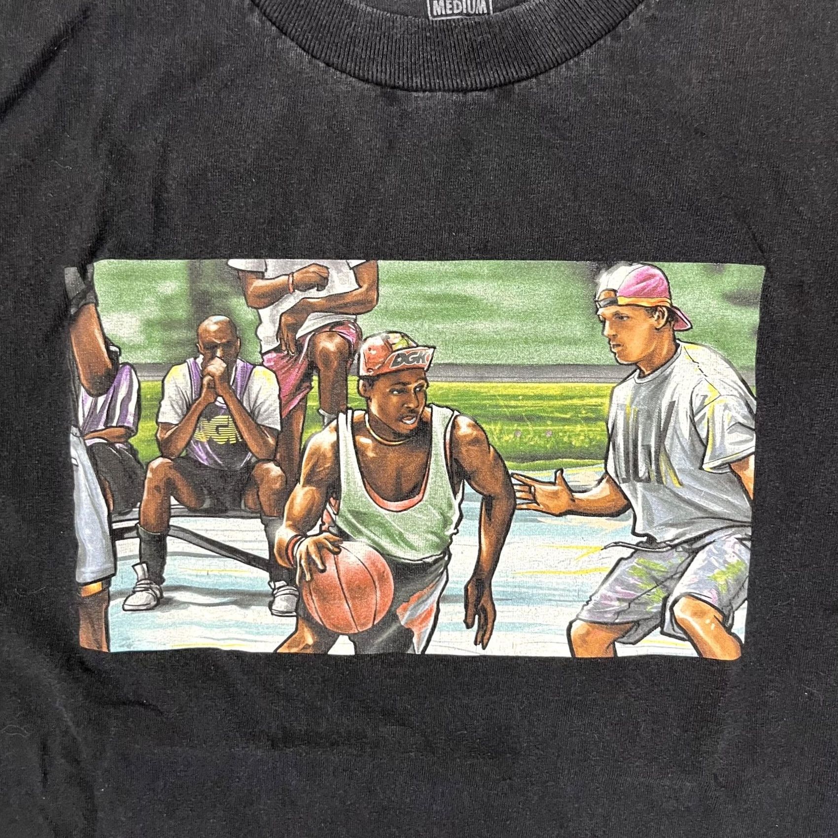 DGK DGK T-Shirt White Men Can't Jump Mens Medium Black Y2K Vintage Size US M / EU 48-50 / 2 - 2 Thumbnail