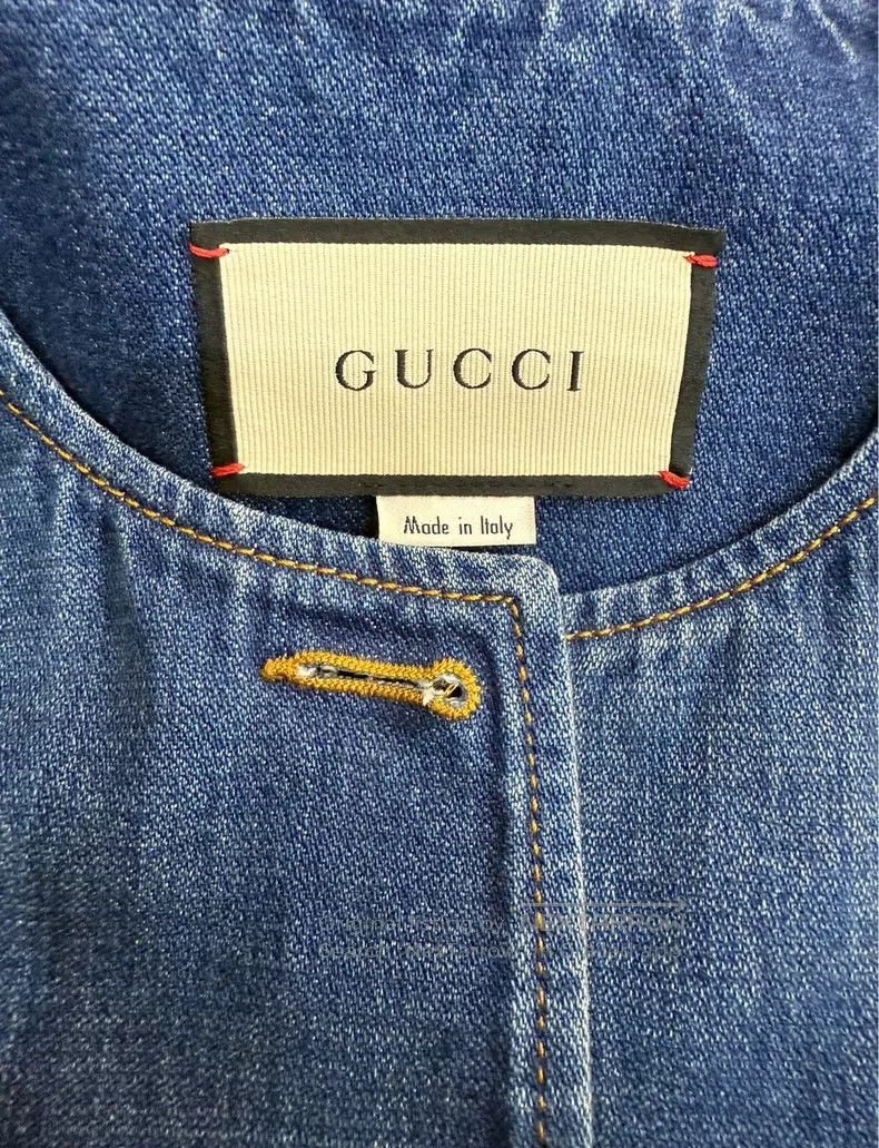 Gucci Gucci Double G metal buckle design denim vest Size XS / US 0-2 / IT 36-38 - 5 Thumbnail