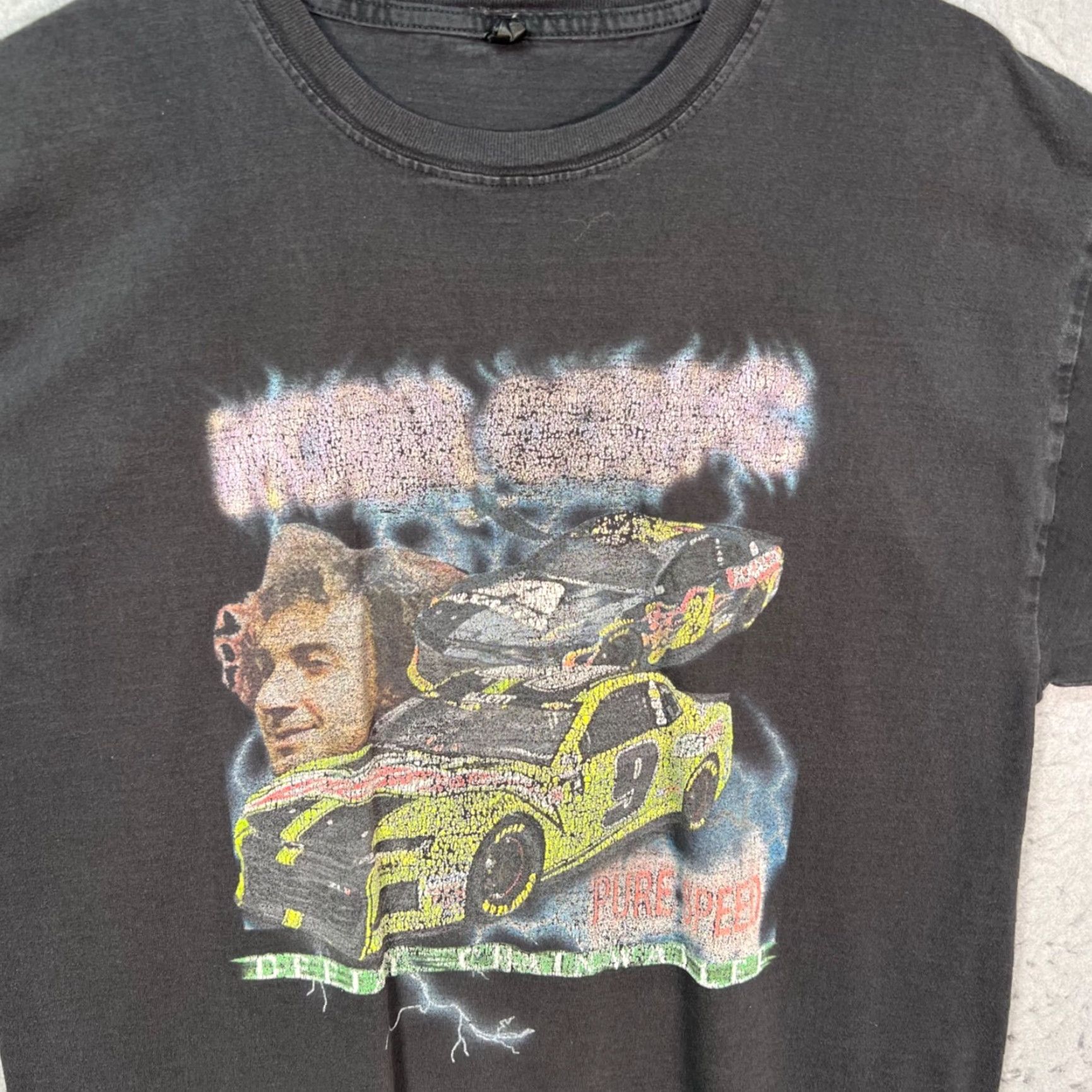 Hanes Nascar Racing Graphic T Shirt Beefy Hanes Distressed Black Tee Mens Large Size US L / EU 52-54 / 3 - 5 Thumbnail