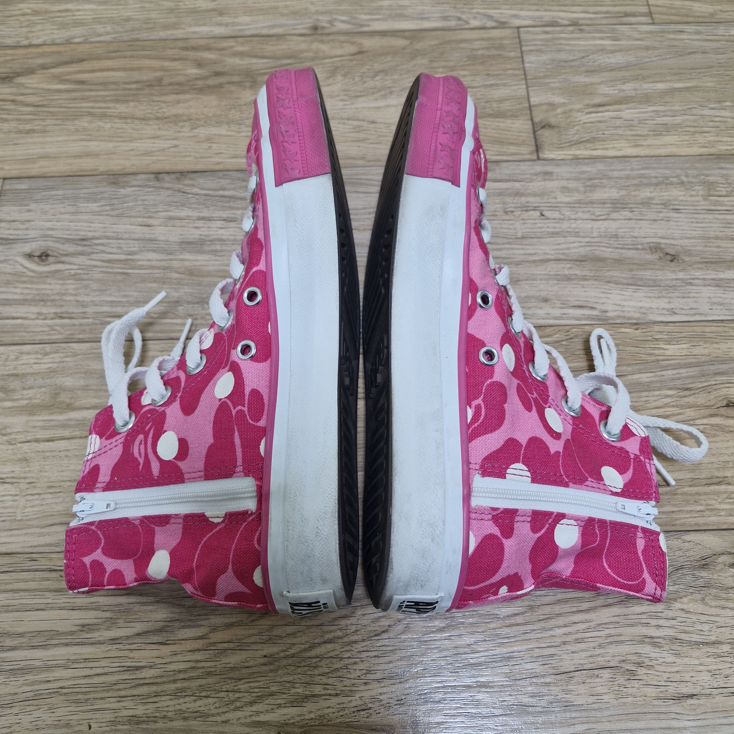 Bape BAPE BAPESTA Converse Polka Dot Pink Camo High Sneakers Size US 5 / EU 37 - 5 Thumbnail