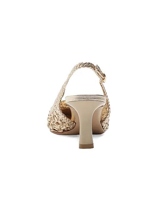 Alexandre Birman os11x1225 Jane Tresse 60MM Metallic Slingback Pumps Size US 9 / IT 39 - 7 Thumbnail
