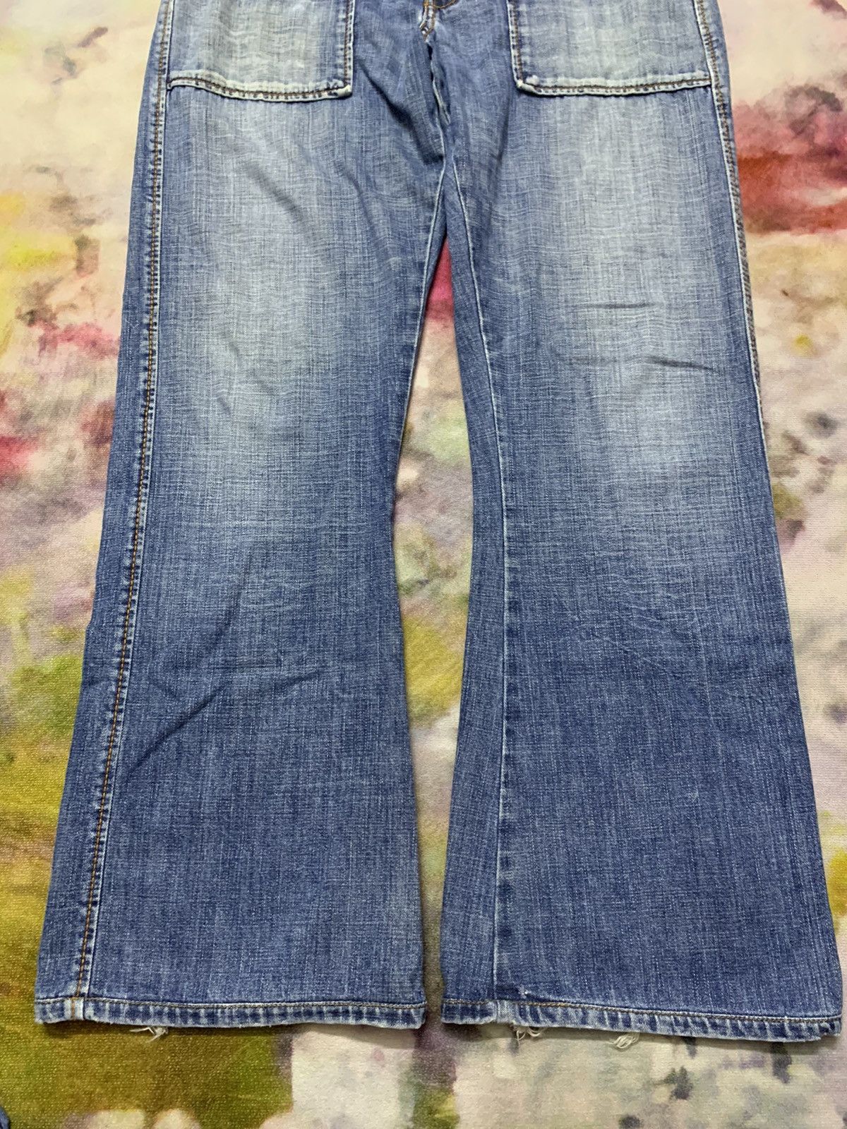 Guess × Hysteric Glamour × Japanese Brand Flare Vintage Guess Jeans Washed Denim Size US 33 - 3 Thumbnail