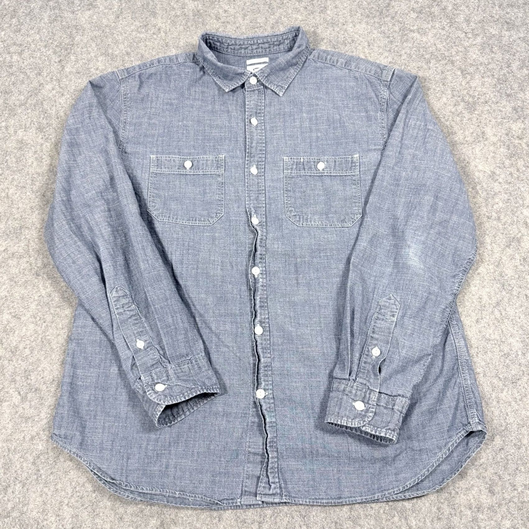 Gap Gap Slim Fit Button-Up Shirt Denim Blue XL Men Size US XL / EU 56 / 4 - 2 Thumbnail