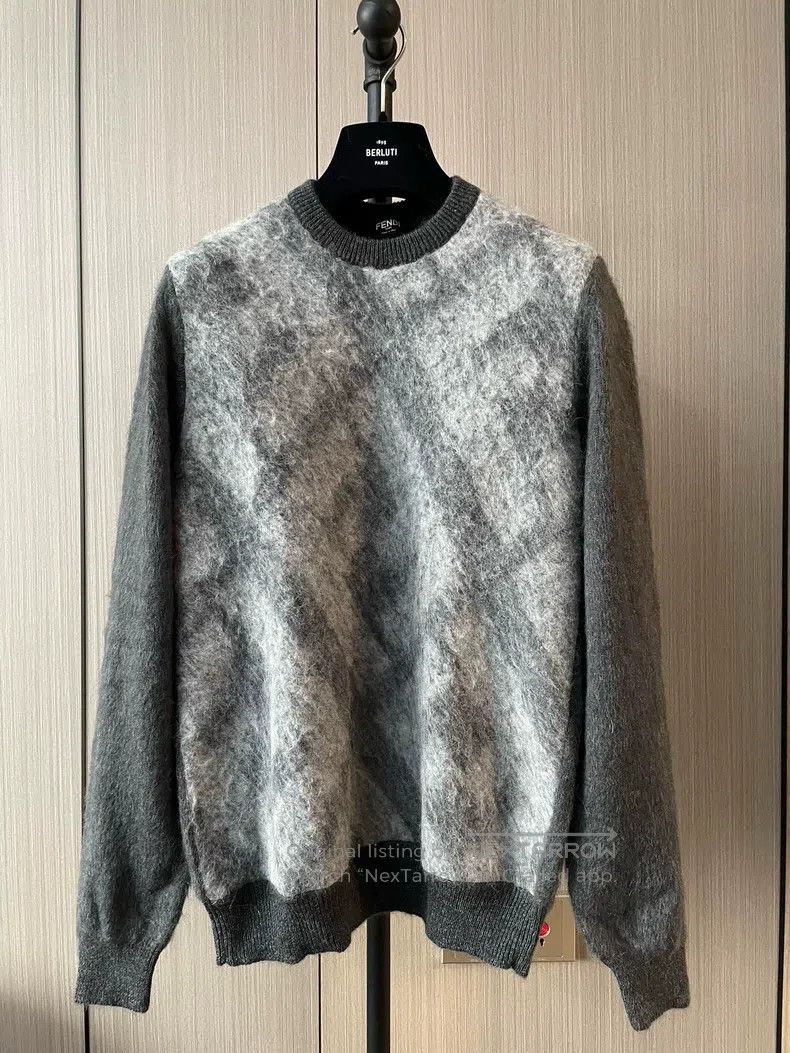 Fendi Fendi Men's Sweater, Smoke Gray, Made of a Blend of Malach Size US M / EU 48-50 / 2 - 1 Thumbnail