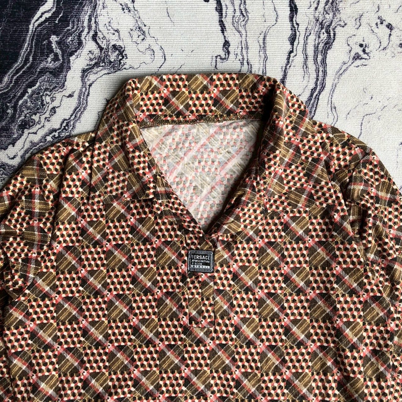 Versace Jeans Couture Vintage 90s Versace Jeans Couture Pattern Shirt Size XS / US 0-2 / IT 36-38 - 3 Thumbnail