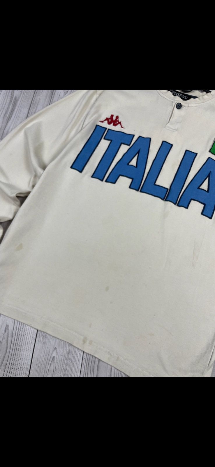 Kappa Vintage kappa Italia soccer long sleeve jersey XL big logo Size US XL / EU 56 / 4 - 3 Thumbnail