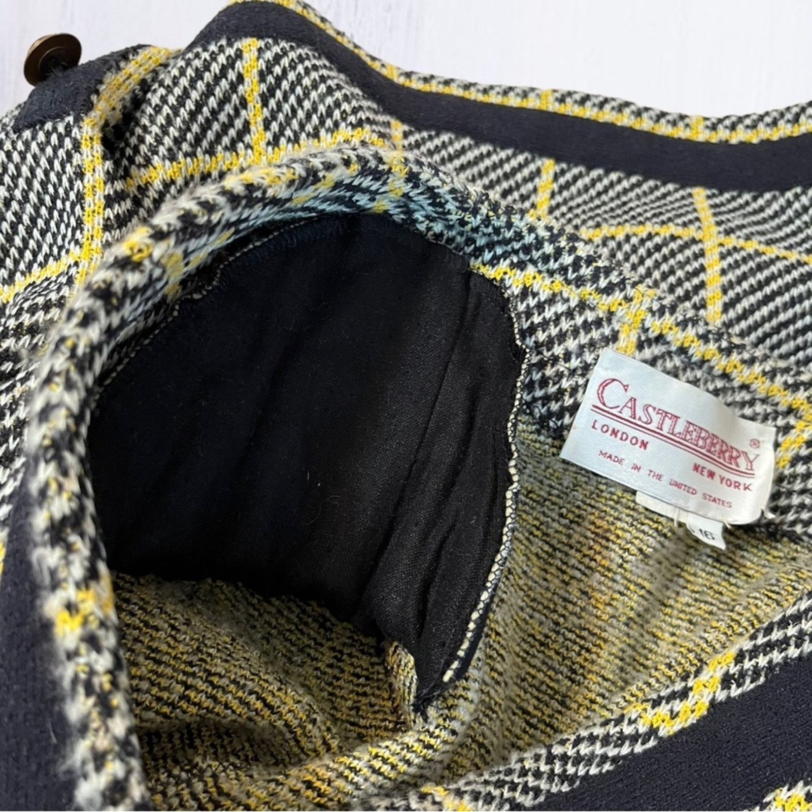 Vintage 80s Vintage Castleberry London New York tweed blazer coat Size XXL / US 16-18 / IT 52-54 - 5 Thumbnail