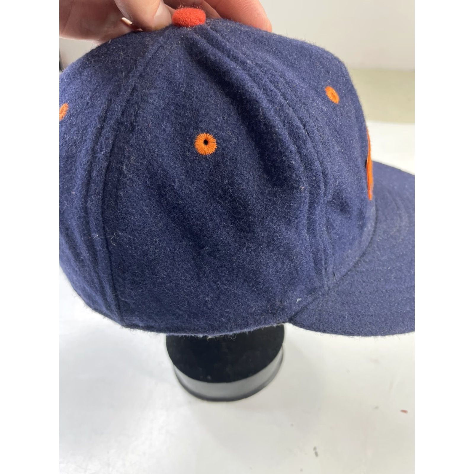 Ebbets Field Flannels VINTAGE Ebbets Field Flannels San Francisco Seals Wool Flannel Baseball Cap Hat Sz 7 3/8 Blue Men Mens Size 7 3/8 Cap Size ONE SIZE - 3 Thumbnail
