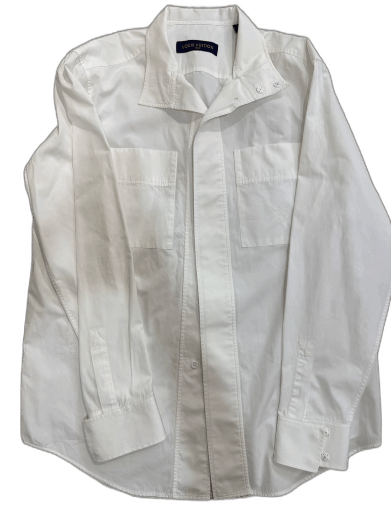 Louis Vuitton Louis Vuitton White Long Sleeve Shirt Size S Size US S / EU 44-46 / 1 - 1 Thumbnail