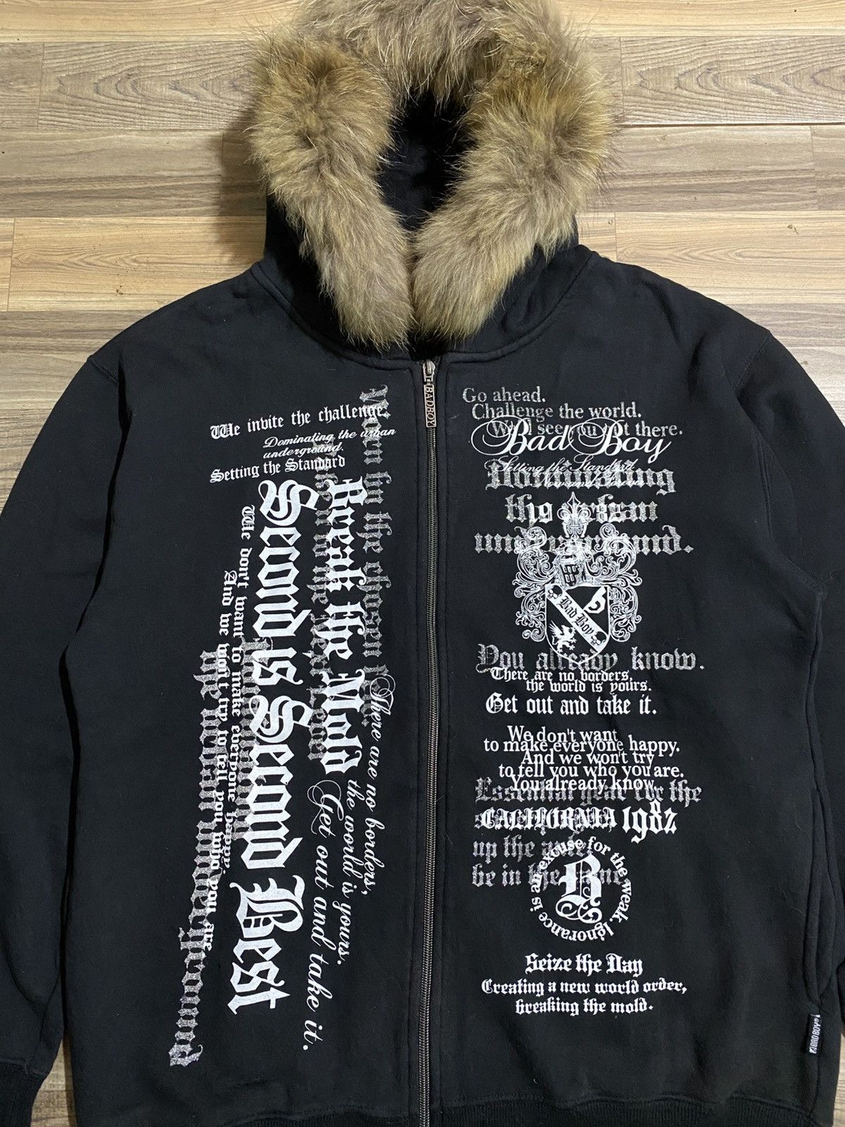 Beauty Beast × Japanese Brand JAPANESE BRAND POEM FUR HOODIES BY BADBOY Size US XL / EU 56 / 4 - 4 Thumbnail