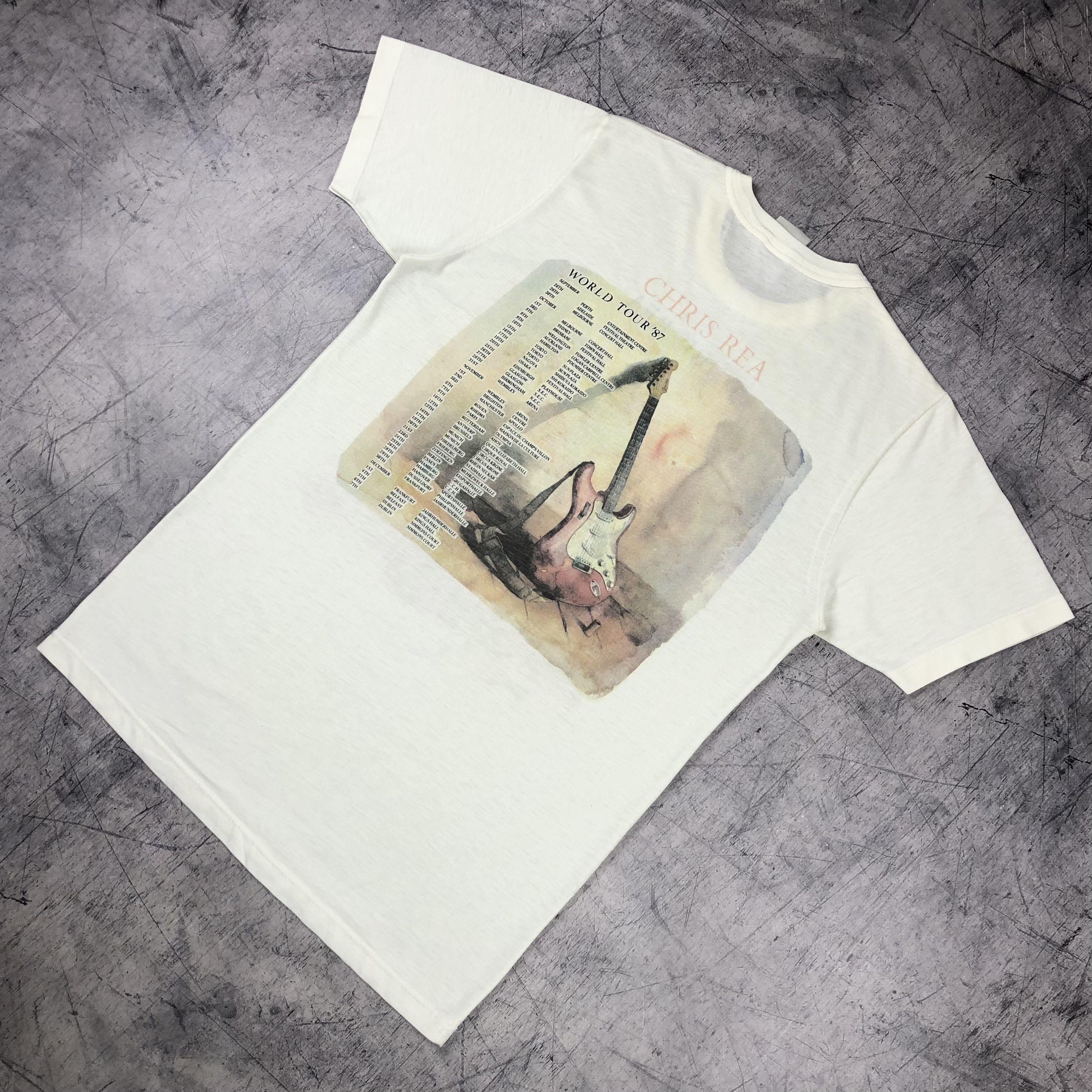 Band Tees 1987 Chris Rea World Tour Dancing & Strange Tee Size US S / EU 44-46 / 1 - 10 Thumbnail