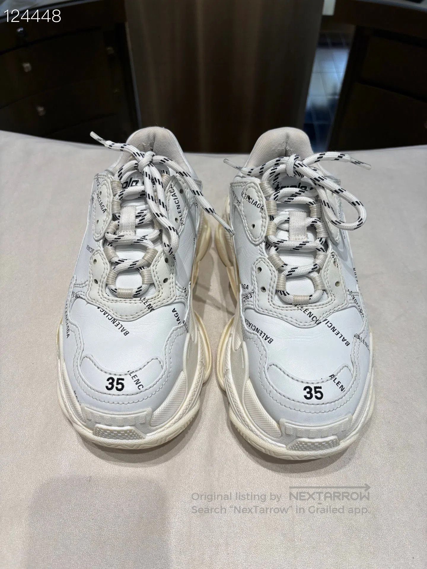 Balenciaga Balenciaga Triple S White Sneakers. Size US 4 / IT 34 - 1 Thumbnail