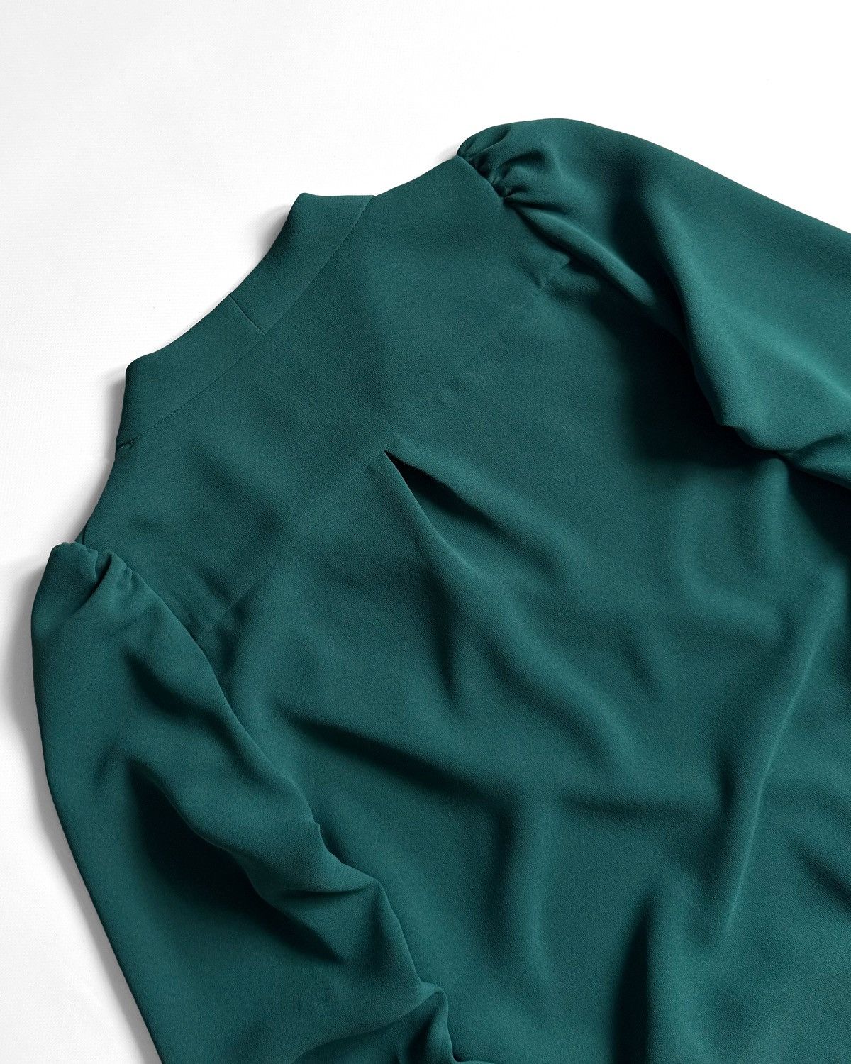 Sezane Sezane Emerald Draped Romantic Elegant Classy LongSleeve Top Size S / US 4 / IT 40 - 6 Thumbnail