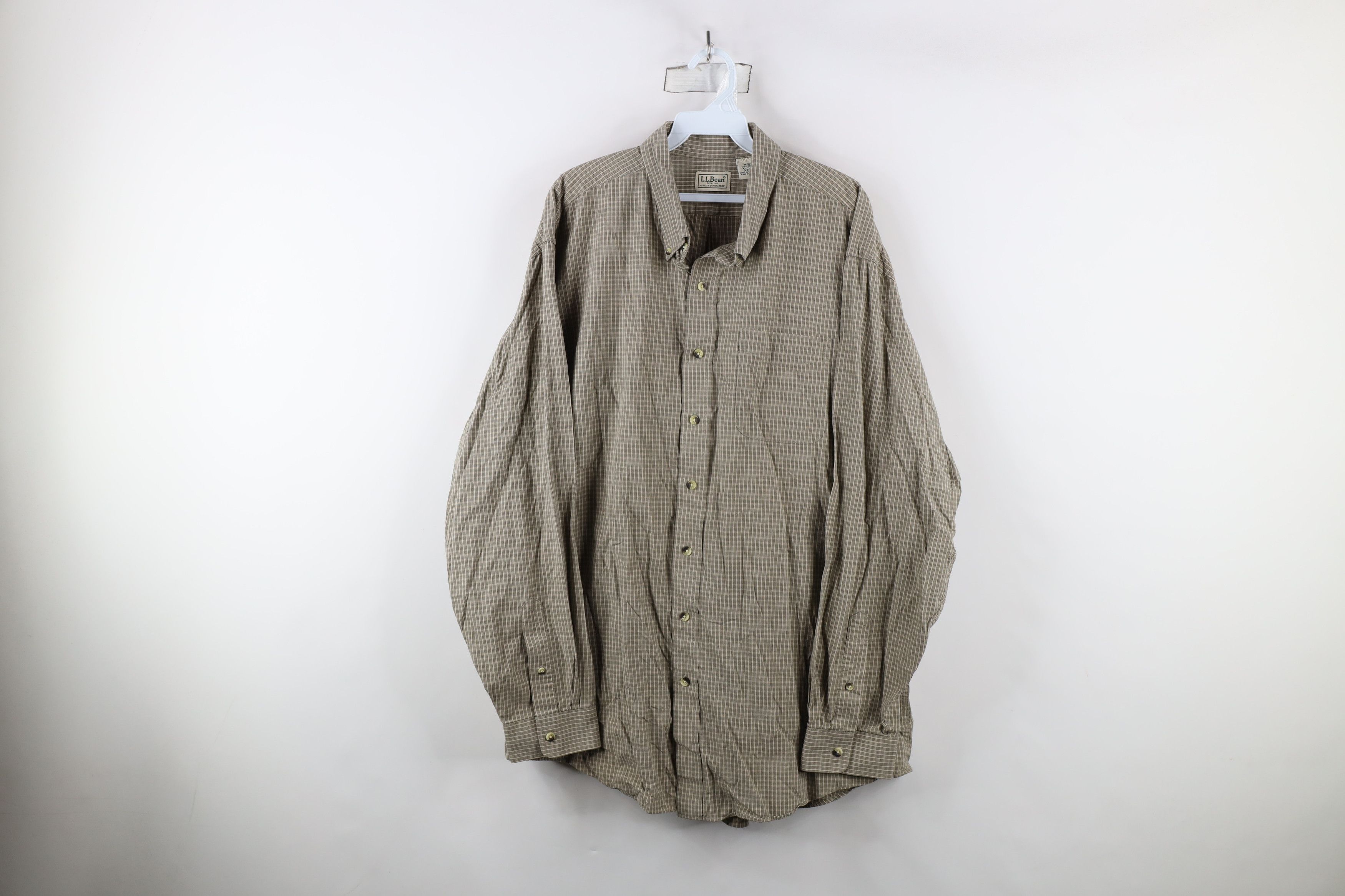 L.L. Bean × Vintage Vintage LL Bean Collared Button Down Shirt Plaid Cotton Size US XL / EU 56 / 4 - 1 Thumbnail