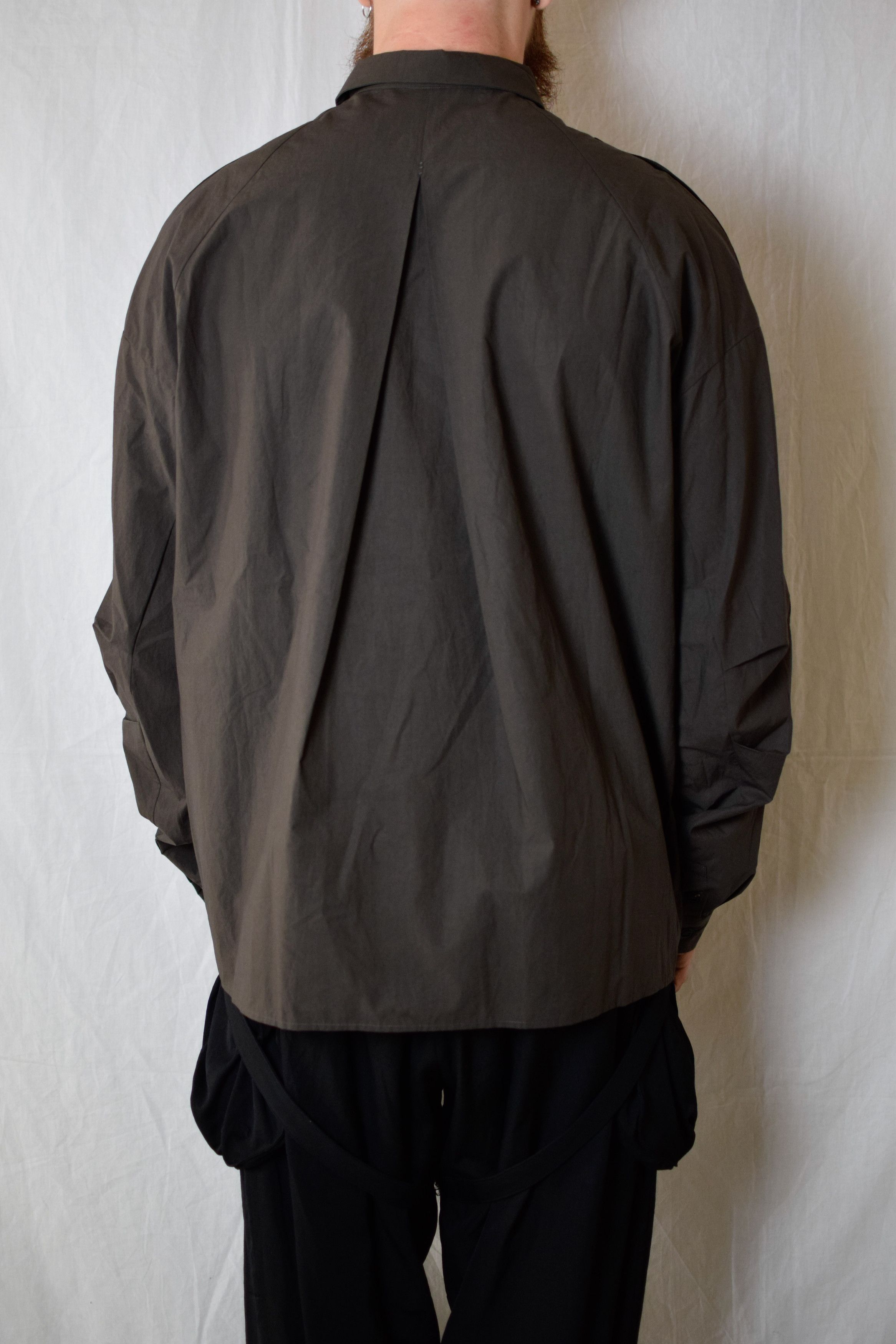 Devoa Devoa SS25 Military Beige Gray Shirt - SHC-DSLEH Size US L / EU 52-54 / 3 - 6 Thumbnail