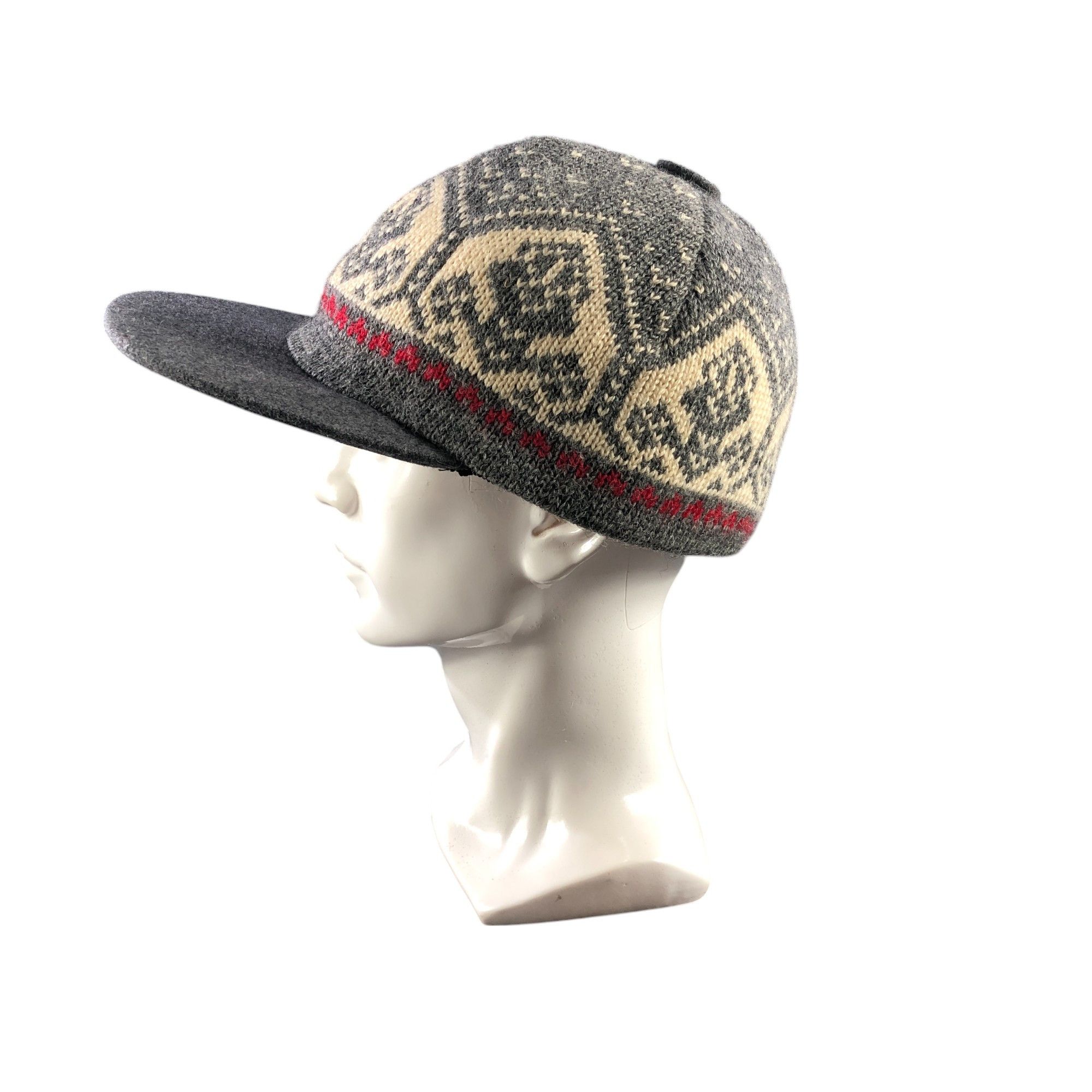 Vintage Nor Cap Fair Isle Beanie Snowcap Snow Hat B1074 Size ONE SIZE - 2 Thumbnail