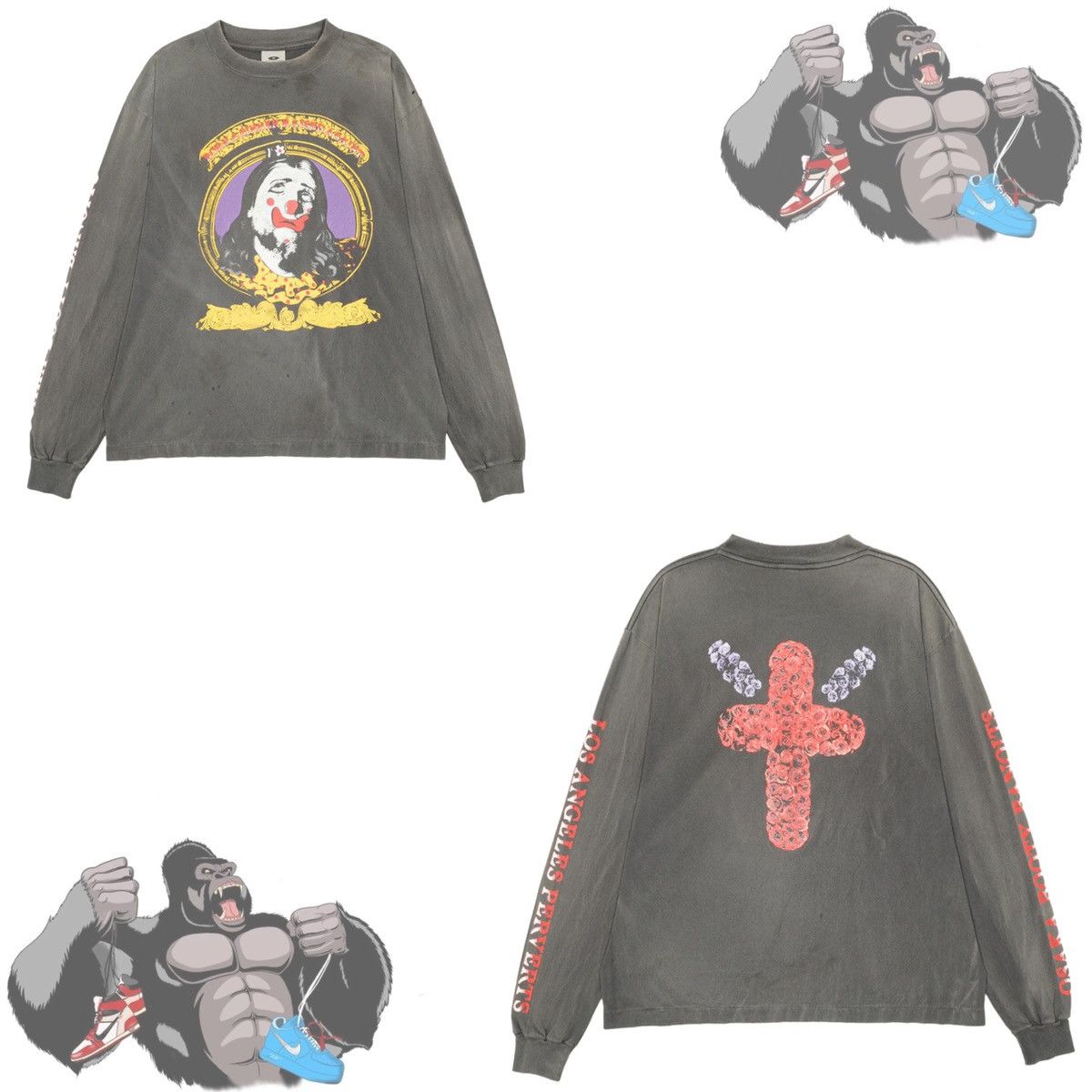 SAINT Mxxxxxx X BORN X RAISED BORN SAINT L/S Tee