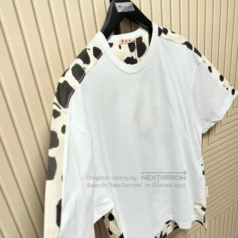 Marni Marni Men's Summer White Cotton Print T-Shirt . Size US L / EU 52-54 / 3 - 3 Thumbnail