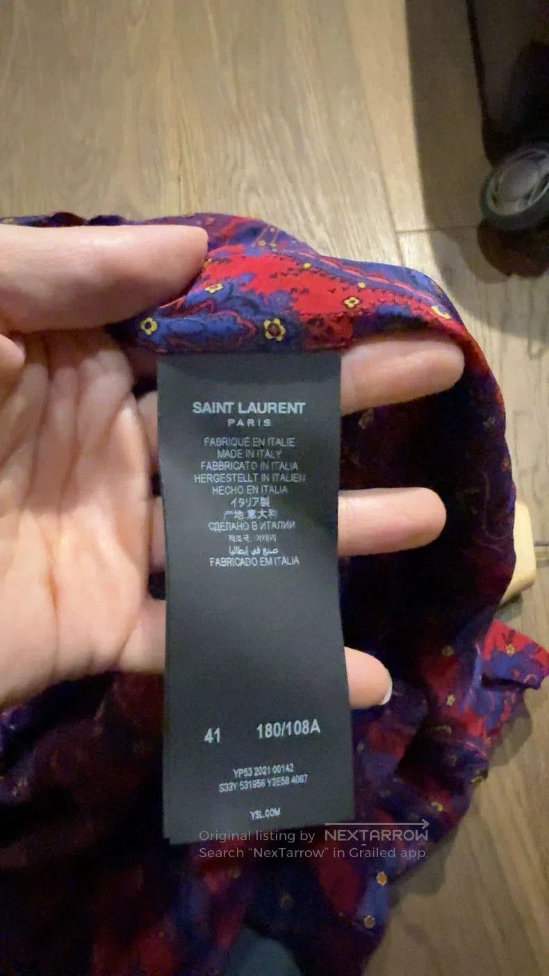 Other Saint Laurent Red Blue Stripe Short Sleeve Shirt. Size US M / EU 48-50 / 2 - 6 Thumbnail
