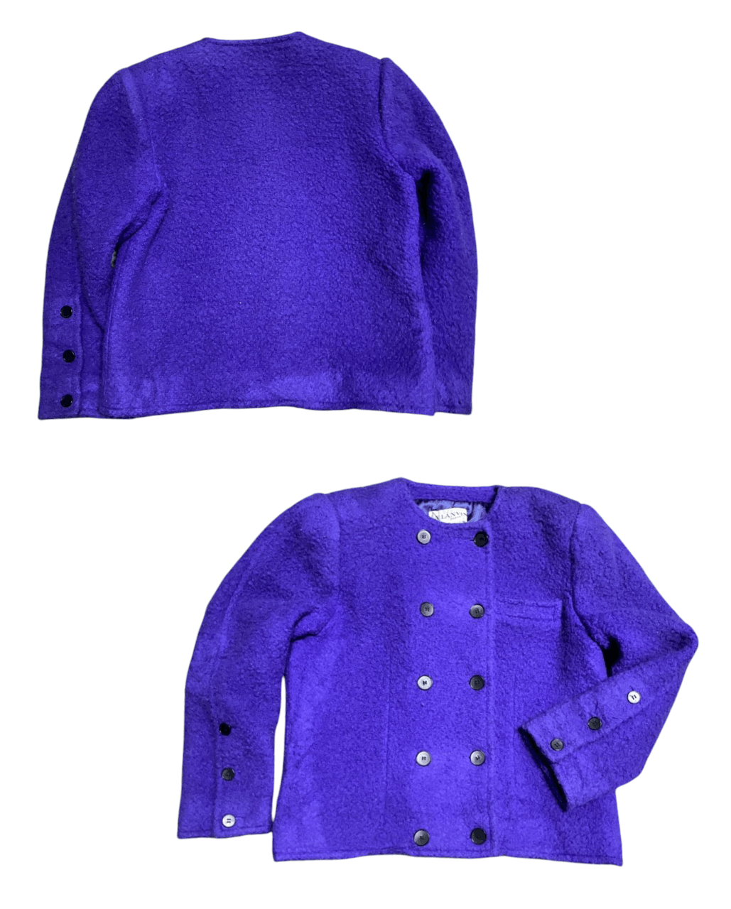 Lanvin Lanvin Paris Wool Coat Purple Size S / US 4 / IT 40 - 1 Thumbnail
