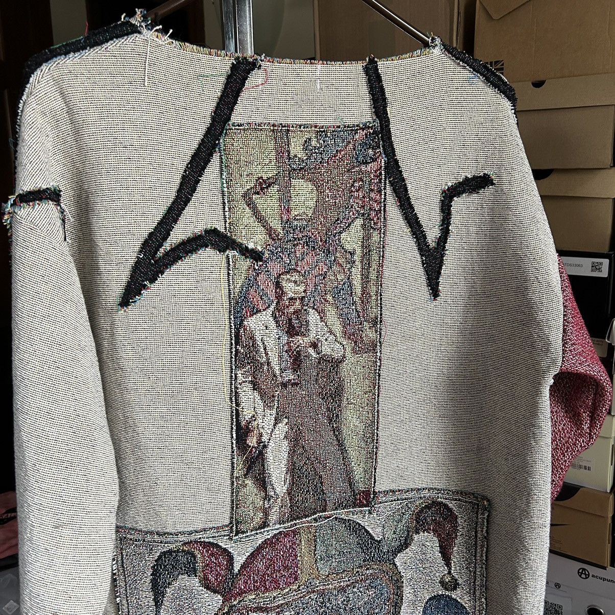 4x1111 nebabot nodnarb BARBED ASYMMETRiC TAPESTRY CREWNECK SCARLET Size US XL / EU 56 / 4 - 18 Thumbnail