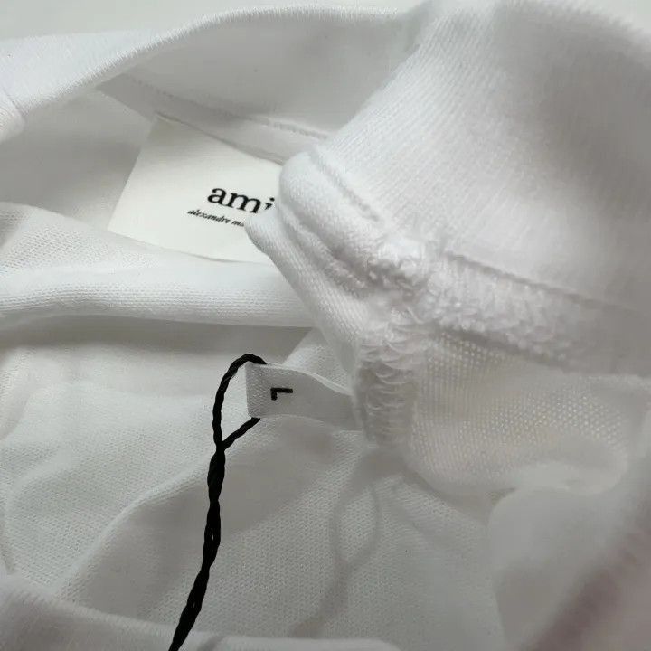 AMI AMIPARIS Logo Print Cropped T-Shirt -2507 Size L / US 10 / IT 46 - 5 Thumbnail