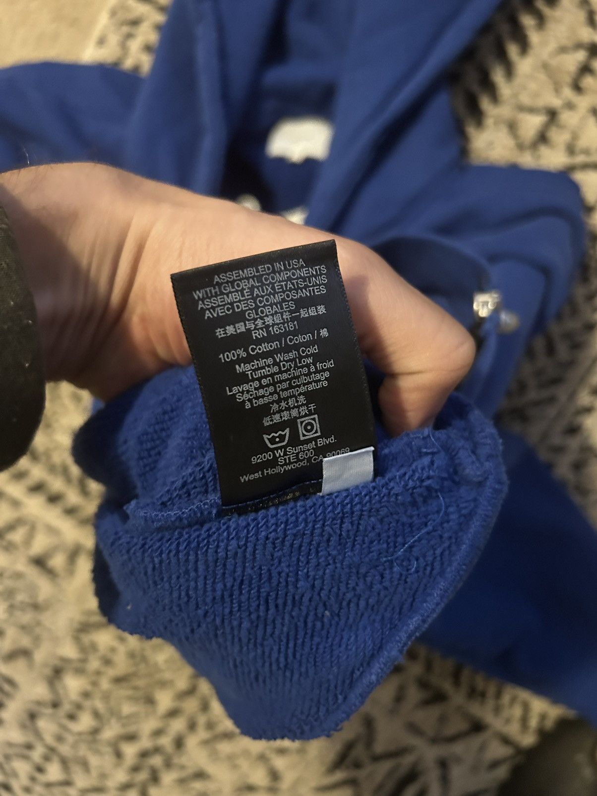 Rhude Rhude Script Logo Zip-Up Hoodie - Royal Blue Size US S / EU 44-46 / 1 - 4 Thumbnail