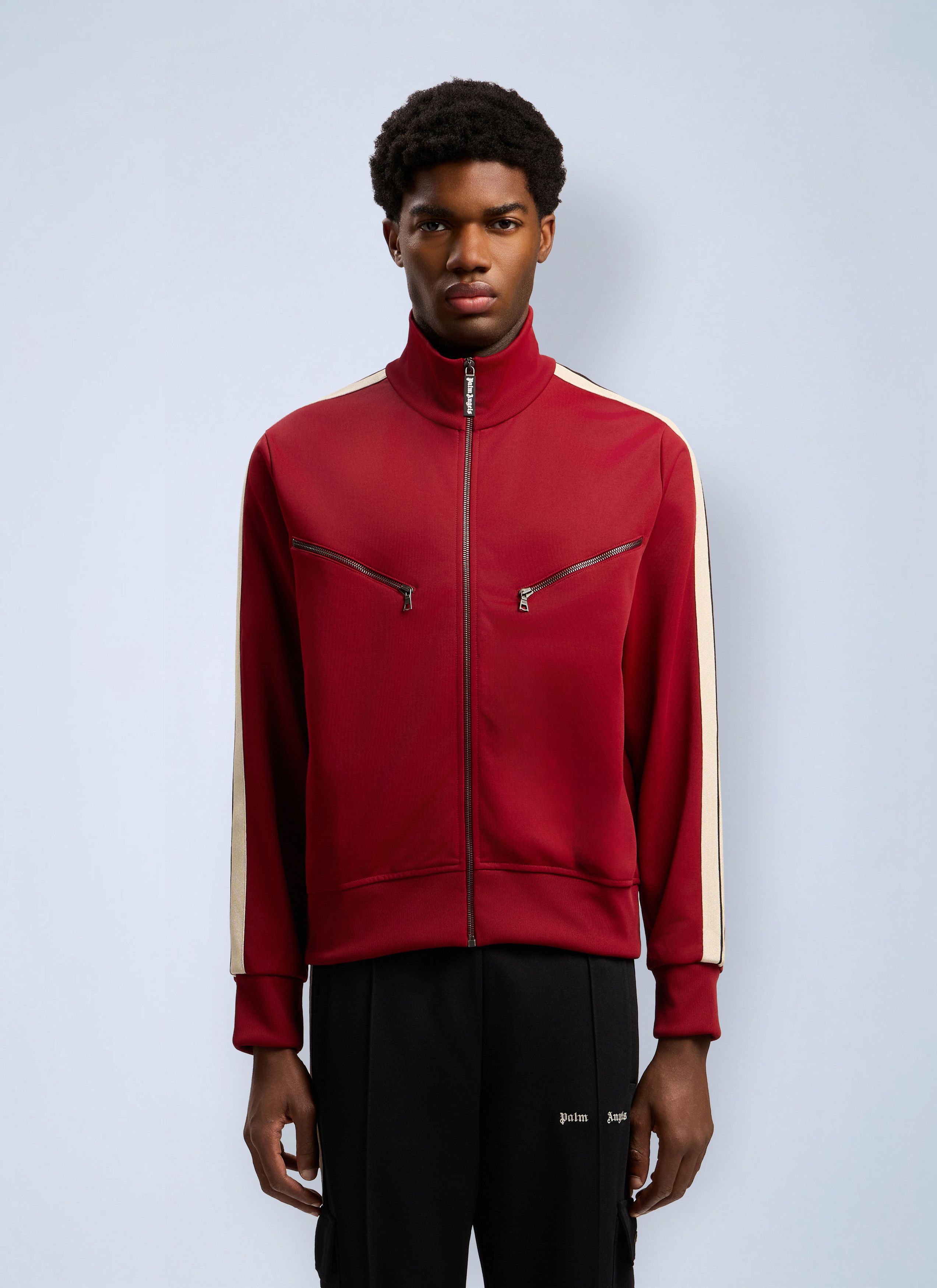 Palm Angels Curved Logo Zip-Up Track Jacket Size US S / EU 44-46 / 1 - 1 Thumbnail