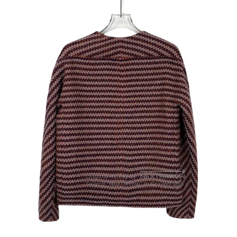 Hermes Hermes Color Block Wool Tweed Knitted Long Sleeve Jacket Size XXS / US 00 / IT 34 - 2 Thumbnail