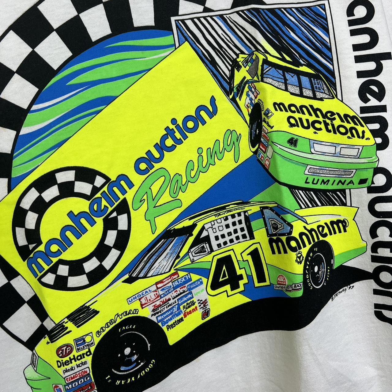 Tultex Vintage Manheim Auctions Racing T-Shirt 90s Size US XL / EU 56 / 4 - 3 Thumbnail