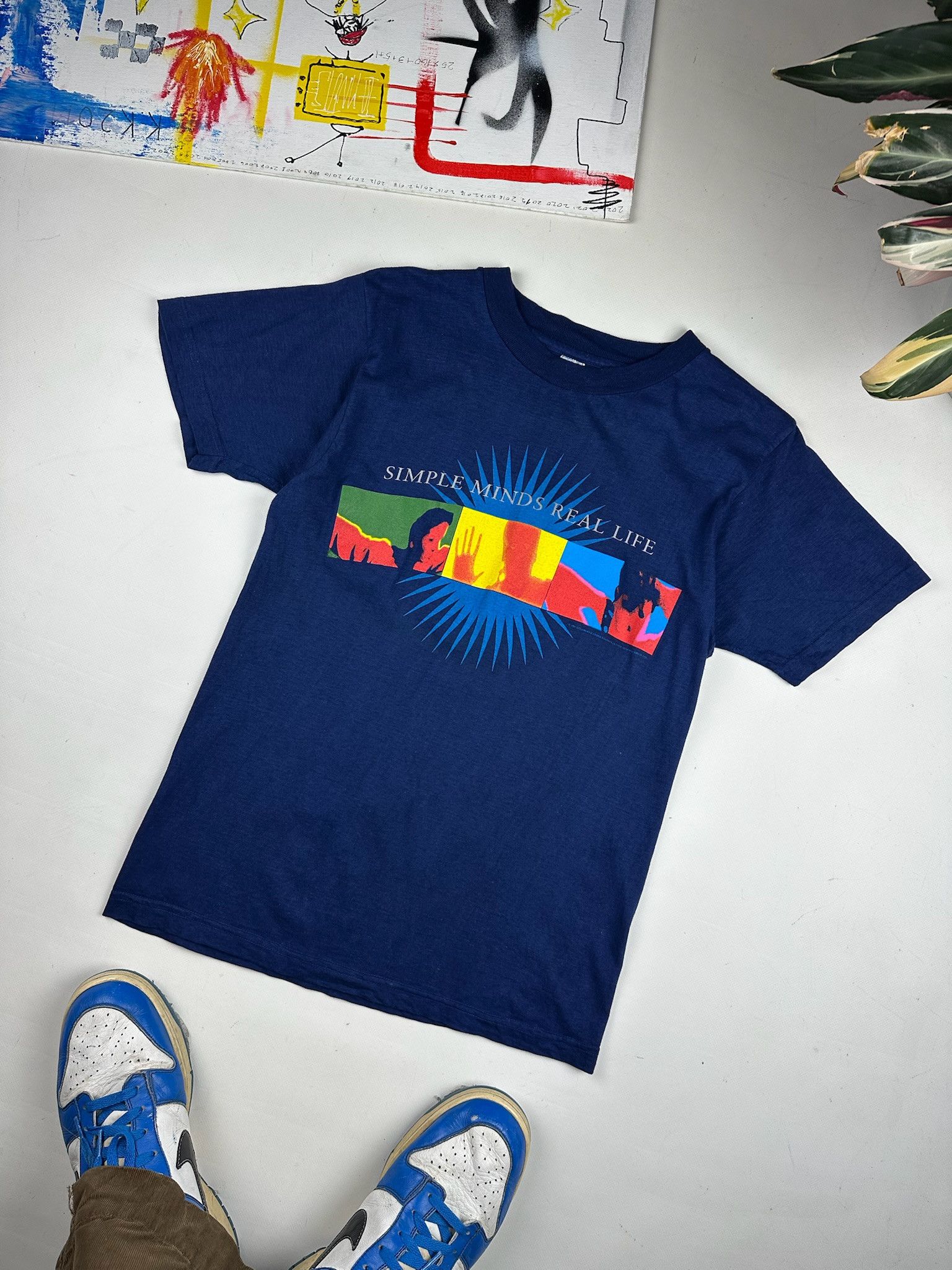 Band Tees Vintage 1991 Simple Minds The Real Tour T-Shirt acid print Size US M / EU 48-50 / 2 - 6 Thumbnail