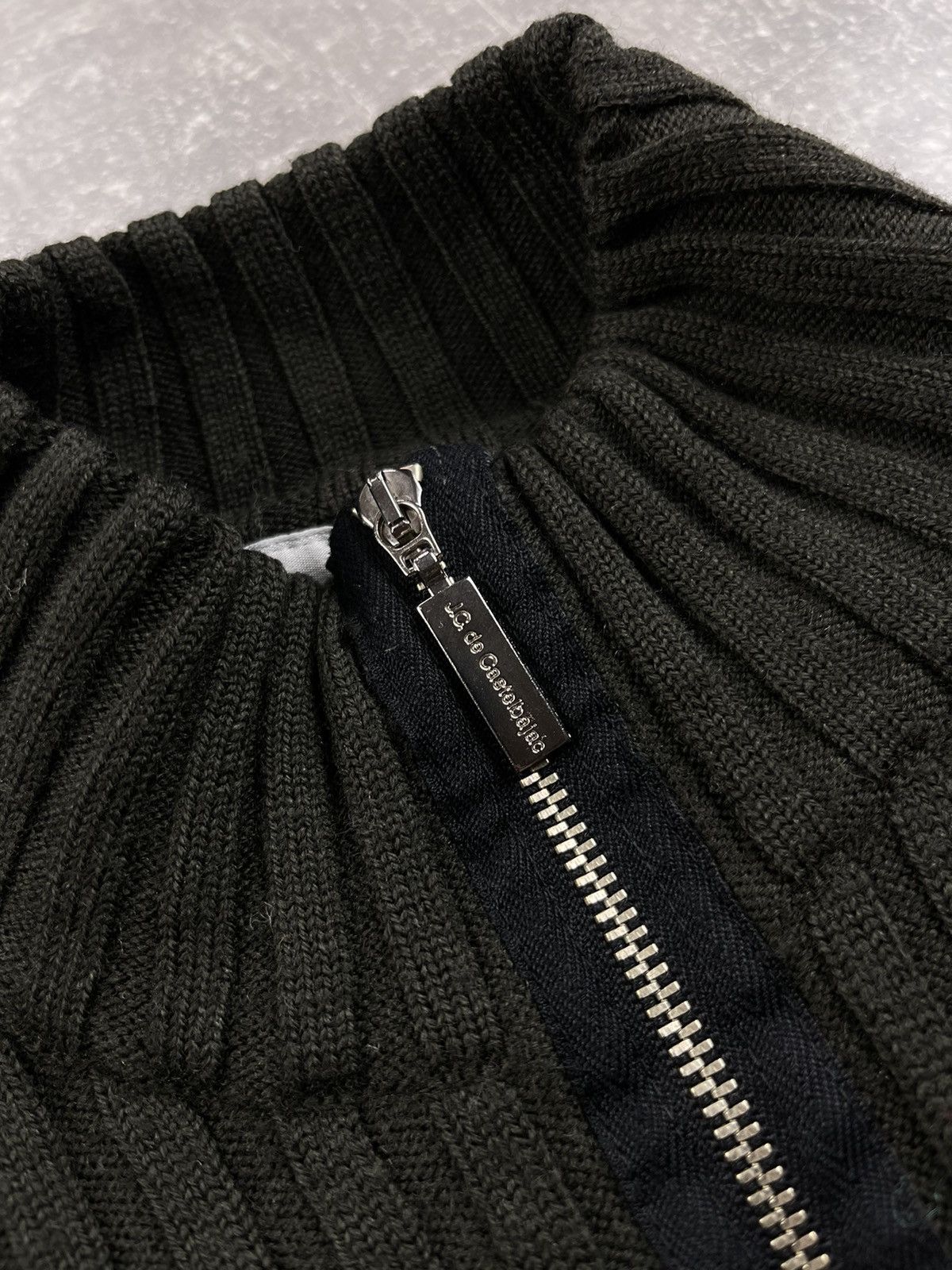 Jean Charles De Castelbajac × Vintage J.C. De Castelbajac Khaki Zip Avant Garde Military Sweater Size US S / EU 44-46 / 1 - 8 Thumbnail