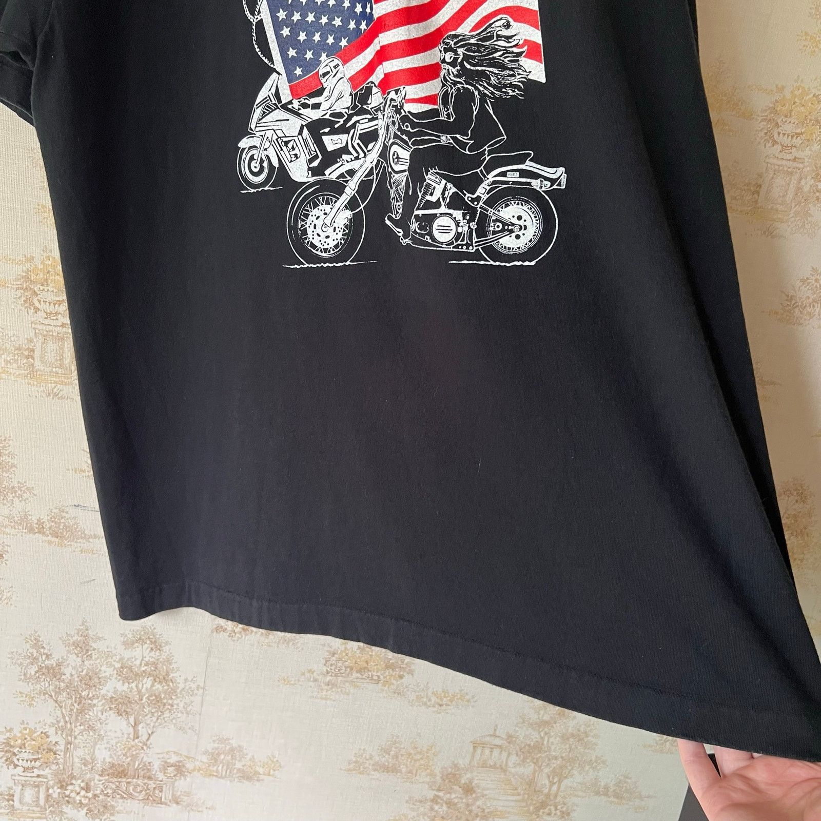 Vintage Vtg 90s Single Stitch Biker Tee | Motorcycle Graphic | XLT Size US XL / EU 56 / 4 - 6 Thumbnail
