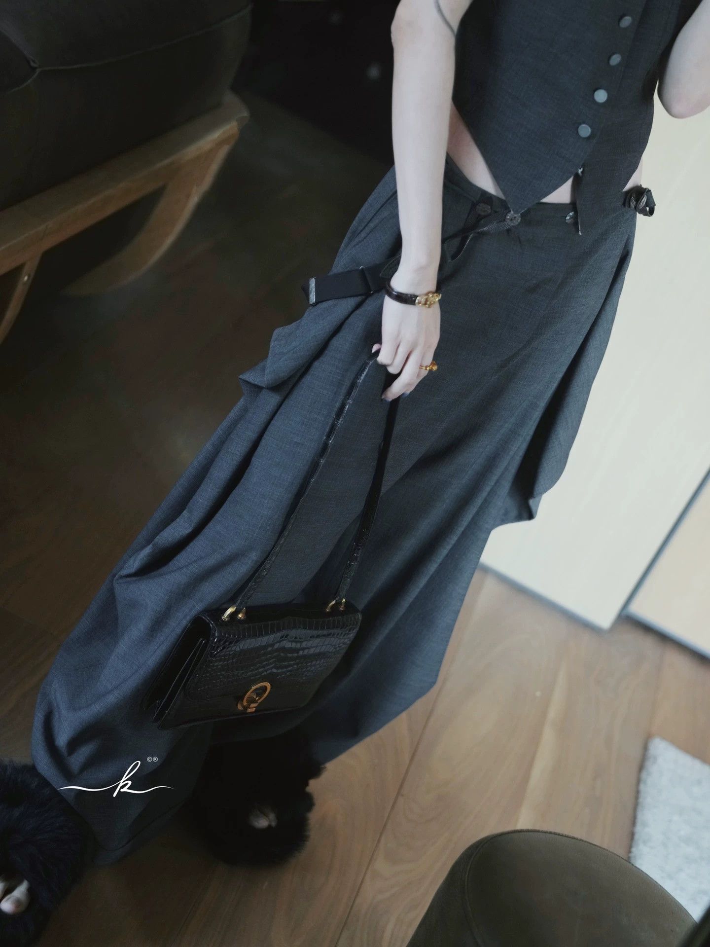 Jean Paul Gaultier JPG 1994 Vintage Runway Vest & Suspender Pants Set IT42 Size M / US 6-8 / IT 42-44 - 6 Thumbnail