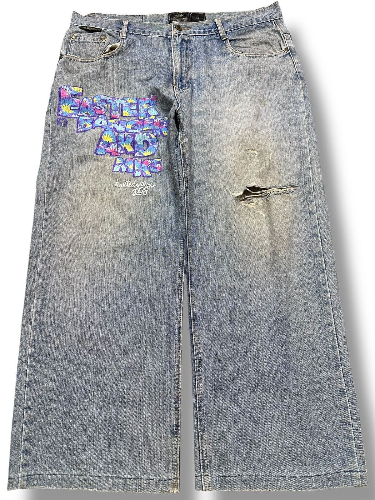 Akademiks Vintage Akademiks Baggy Skater Distressed Denim Size US 37 - 1 Thumbnail