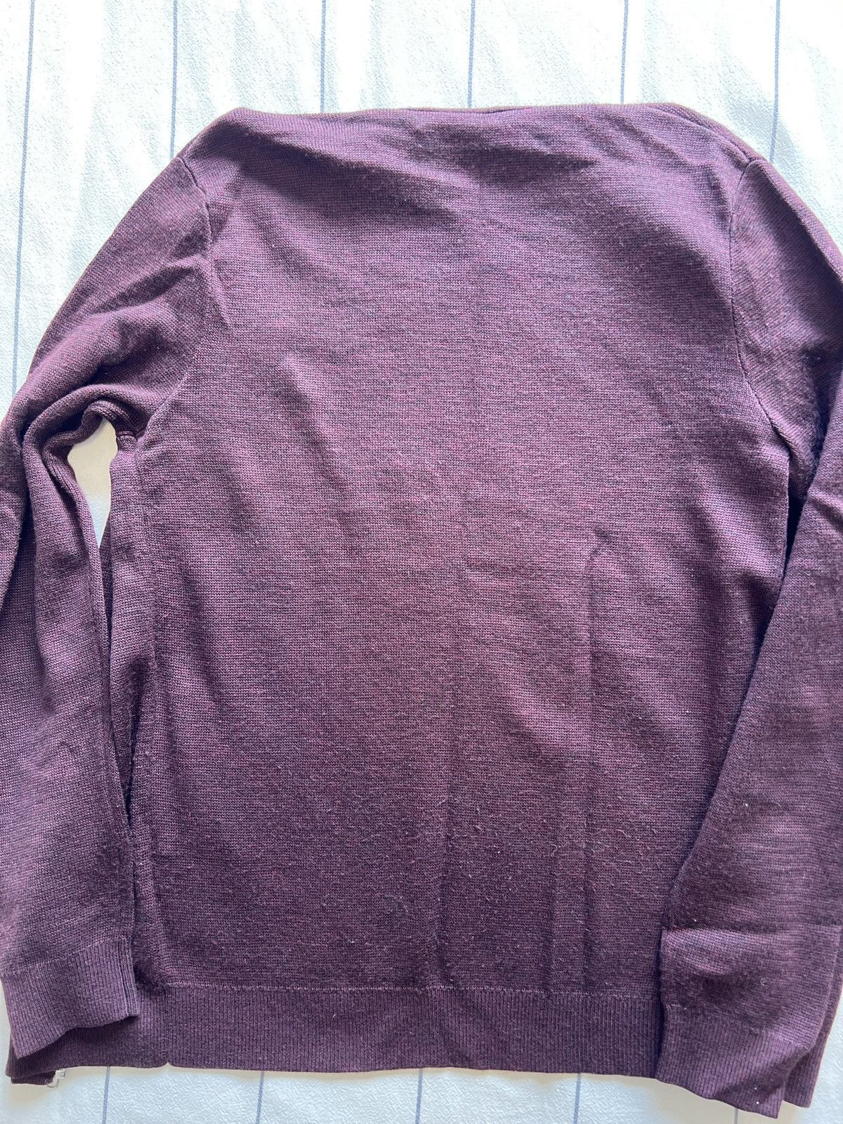 Reiss Reiss Burgundy Zip-up Bomber Cardigan Size US M / EU 48-50 / 2 - 2 Thumbnail