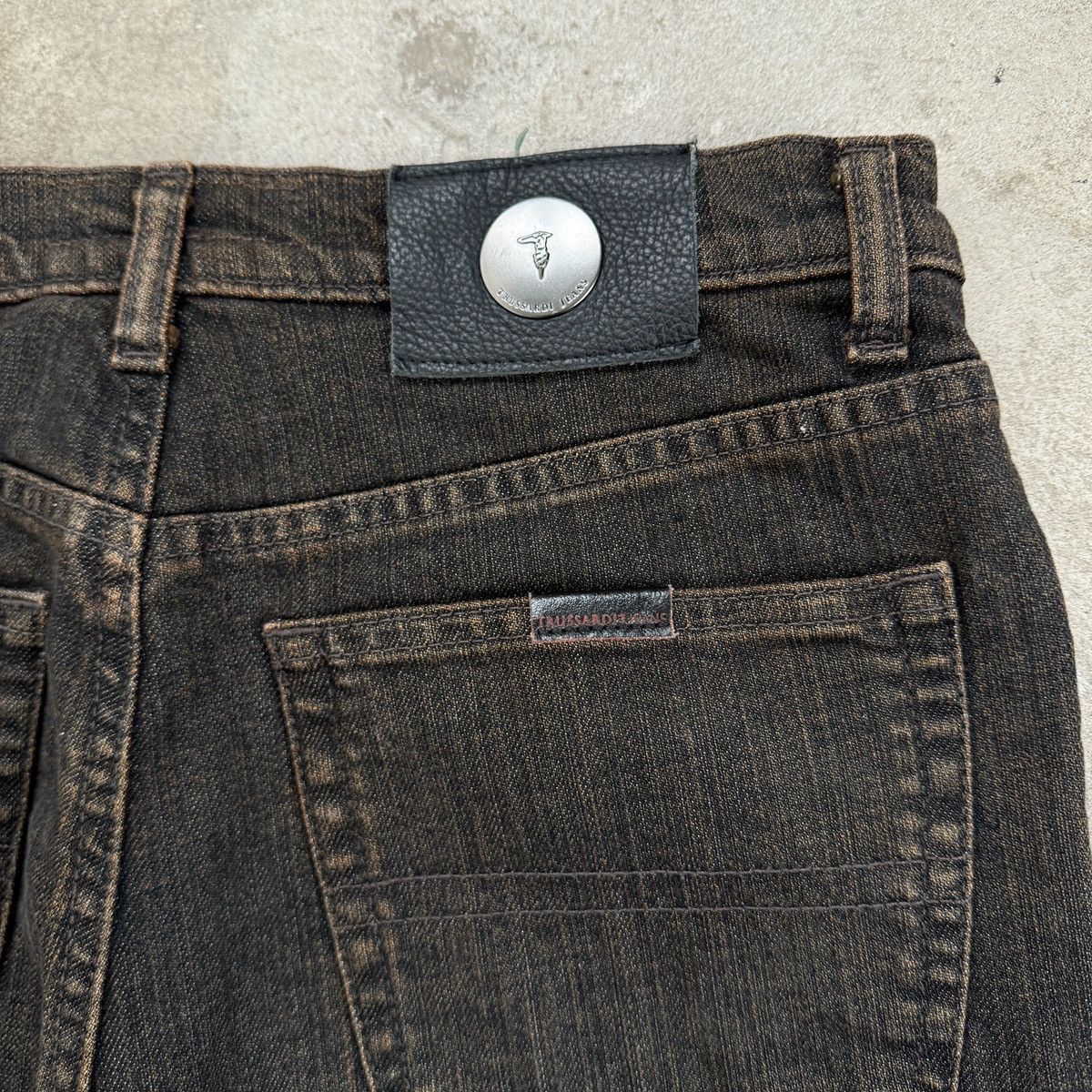Trussardi Trussardi Brown jeans with natural rusty wash Size US 31 - 6 Thumbnail