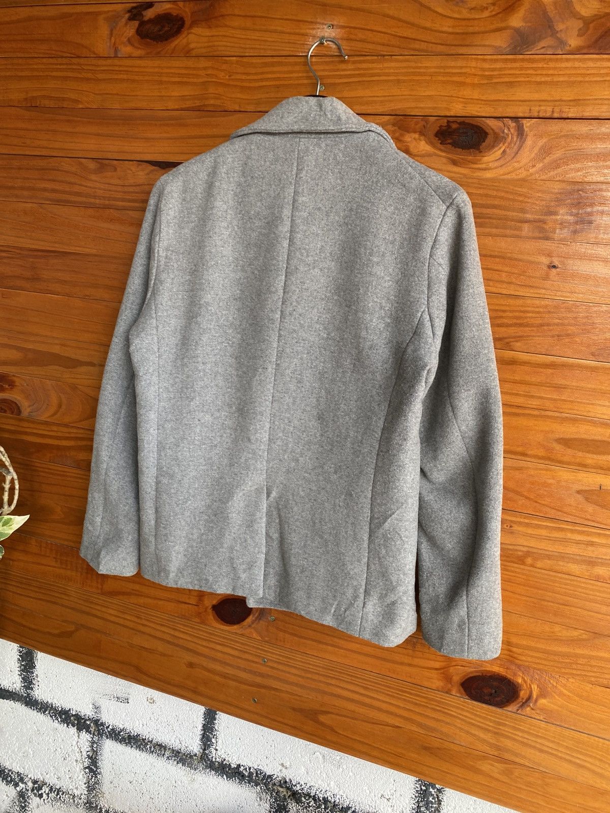 RAGEBLUE RAGEBLUE Grey DoubleBreasted Pea Coat Australian Merino Wool Size US S / EU 44-46 / 1 - 14 Thumbnail
